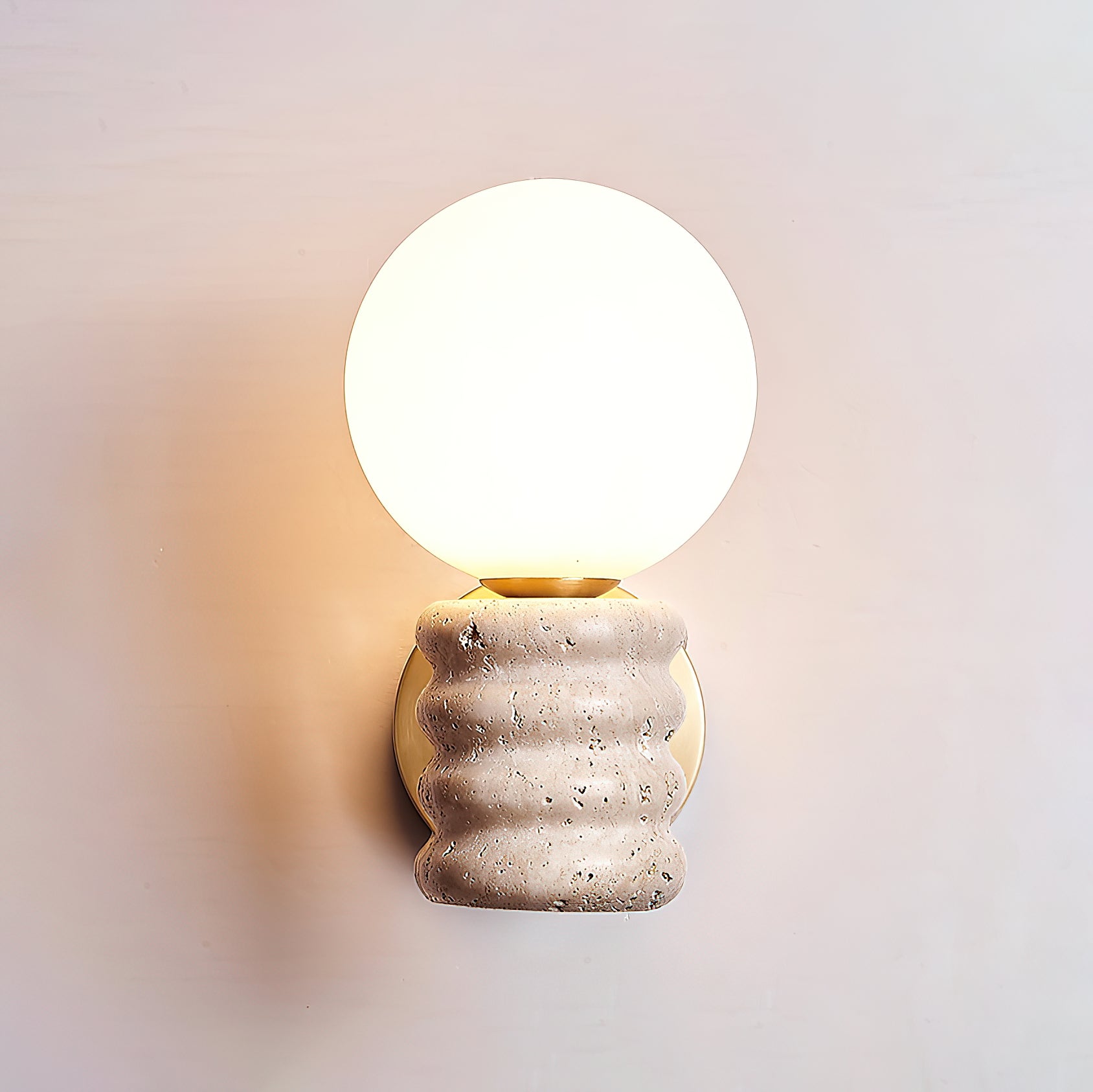 Ljomuvyh Travertine Glass Wall Lamp - Letslighting