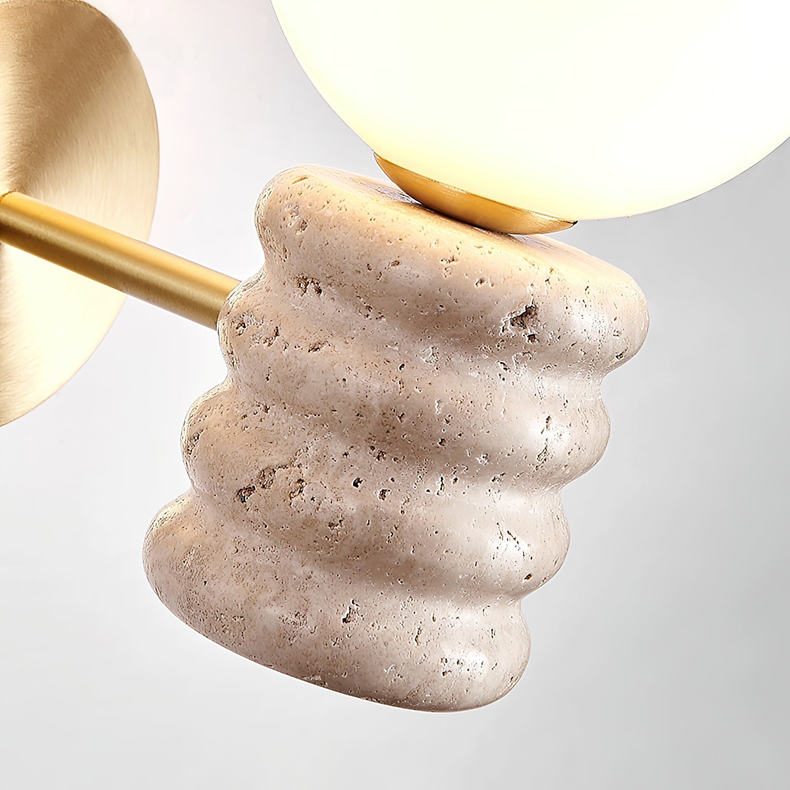 Ljomuvyh Travertine Glass Wall Lamp - Letslighting