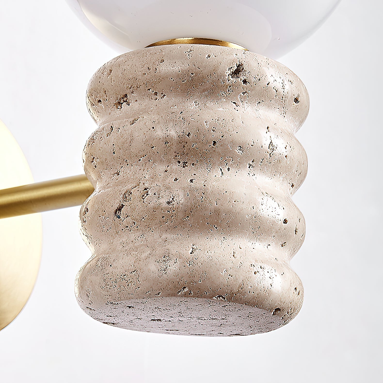 Ljomuvyh Travertine Glass Wall Lamp - Letslighting