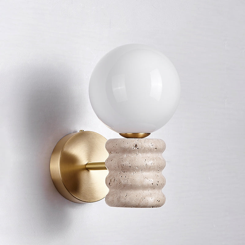Ljomuvyh Travertine Glass Wall Lamp - Letslighting