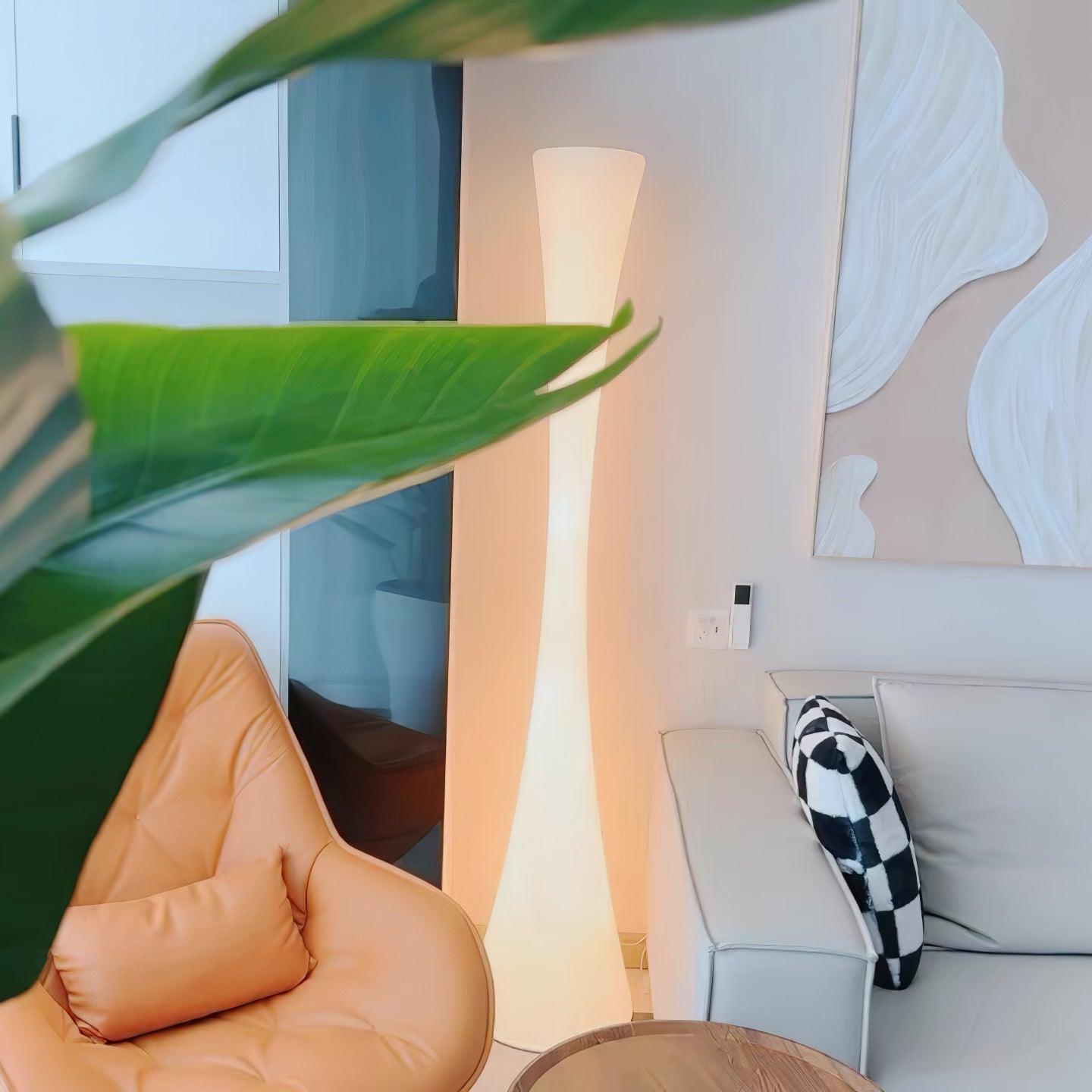 Solara Floor Lamp White Modern - Letslighting