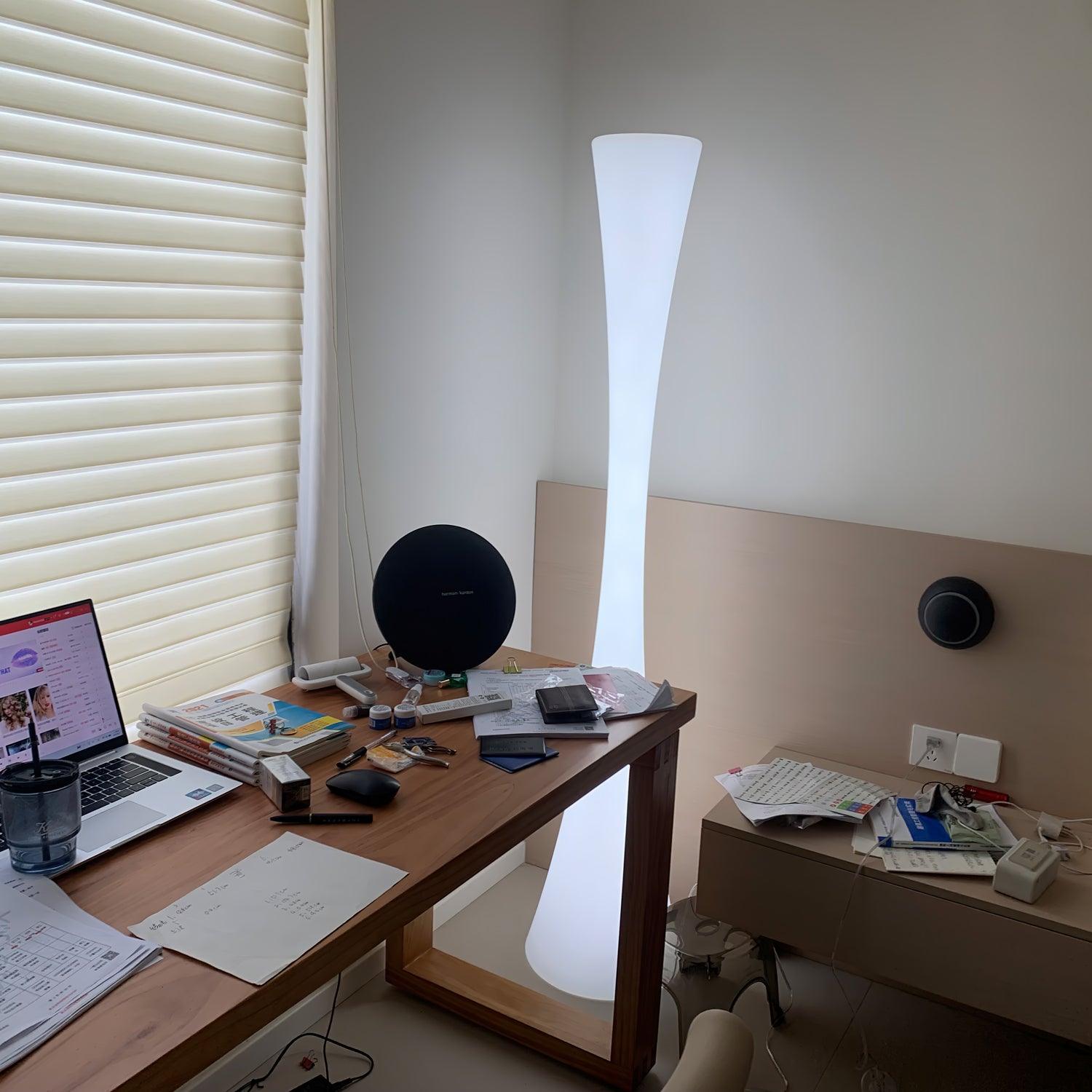 Solara Floor Lamp White Modern - Letslighting