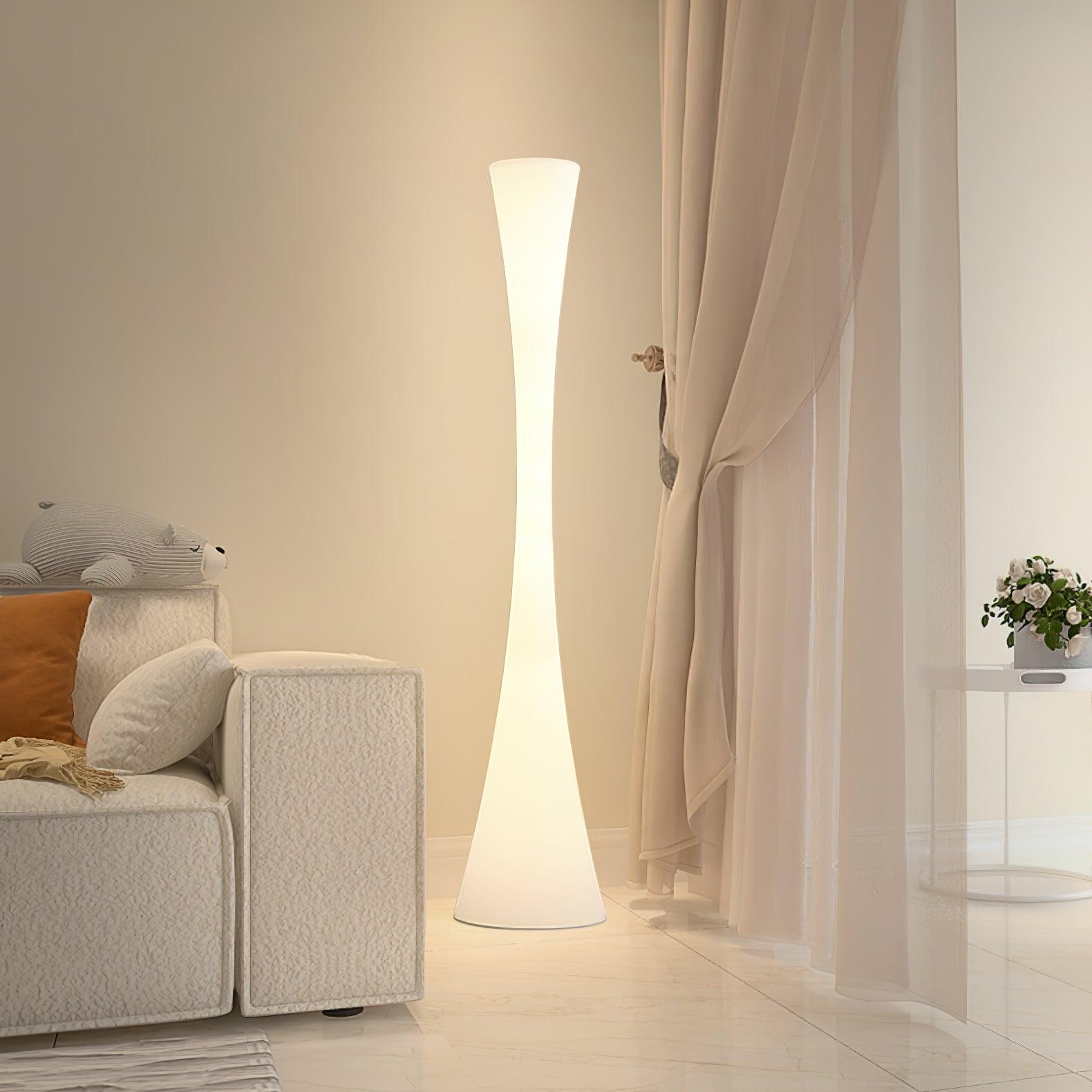 Solara Floor Lamp White Modern - Letslighting