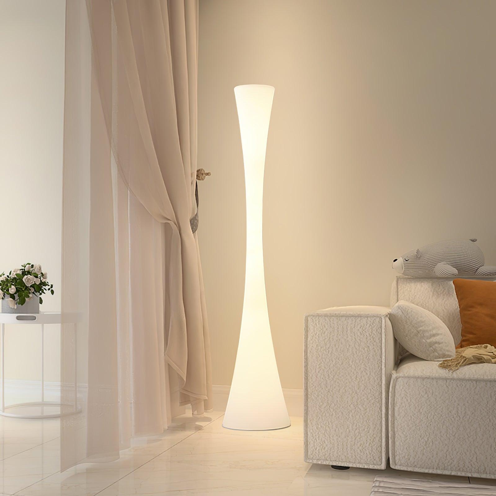 Solara Floor Lamp White Modern - Letslighting