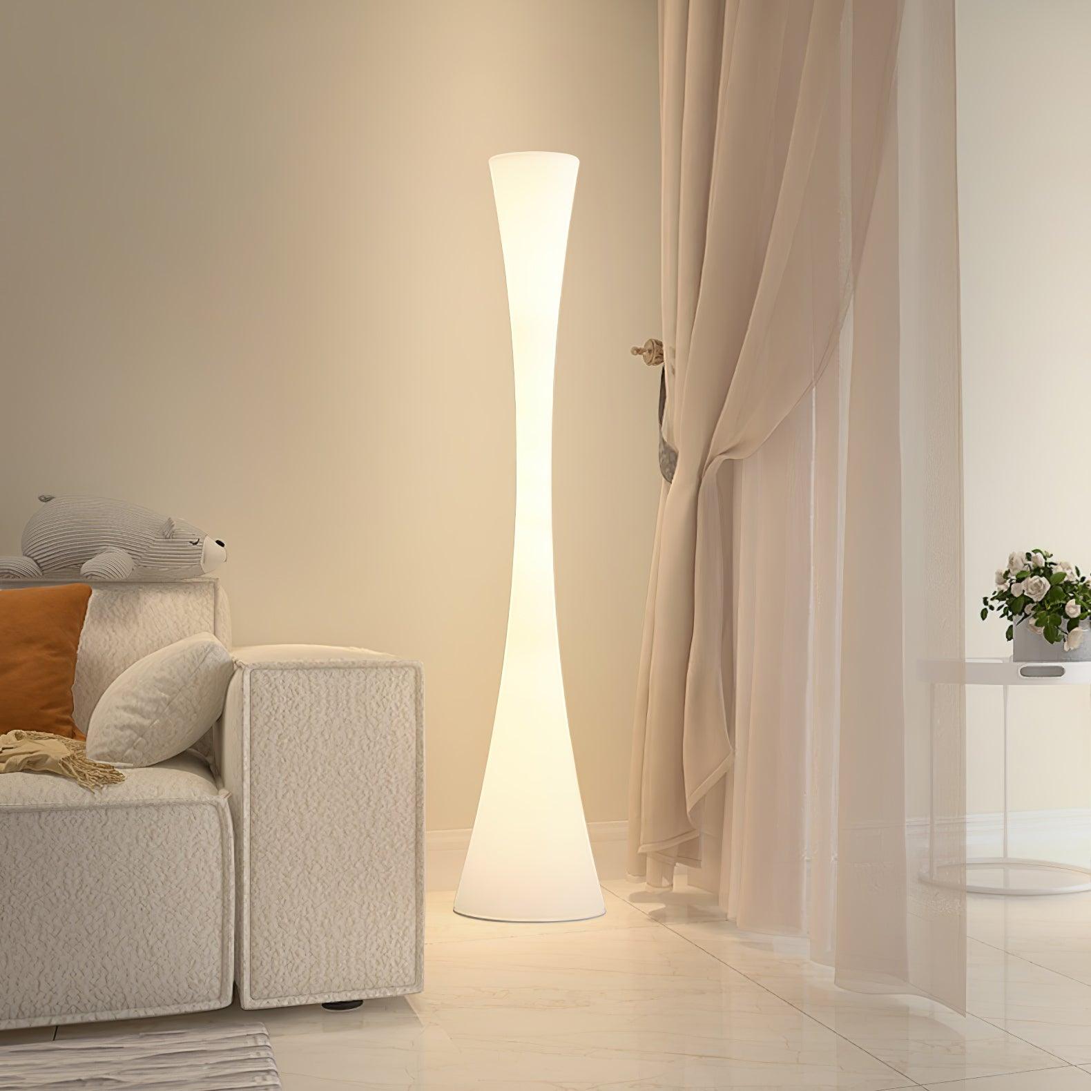 Solara Floor Lamp White Modern - Letslighting