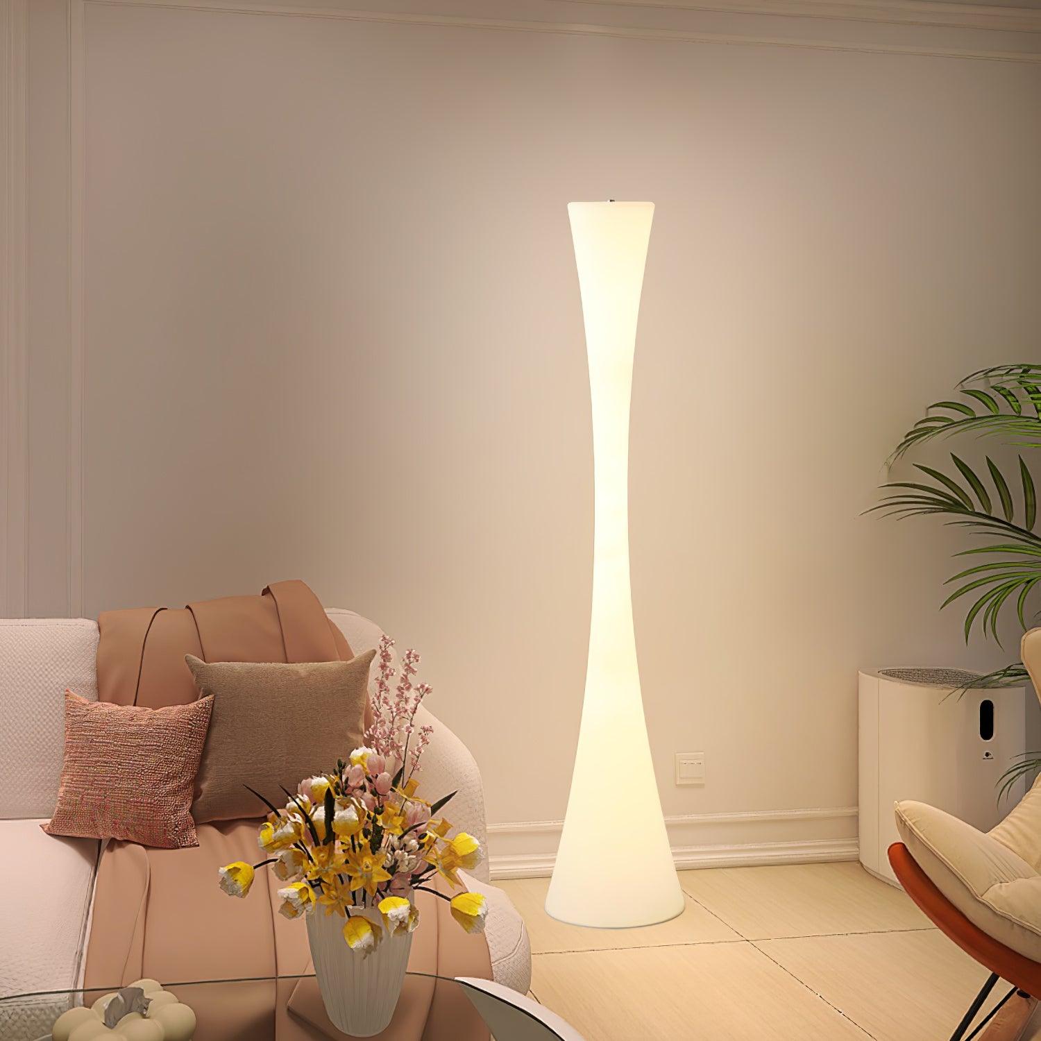 Solara Floor Lamp White Modern - Letslighting