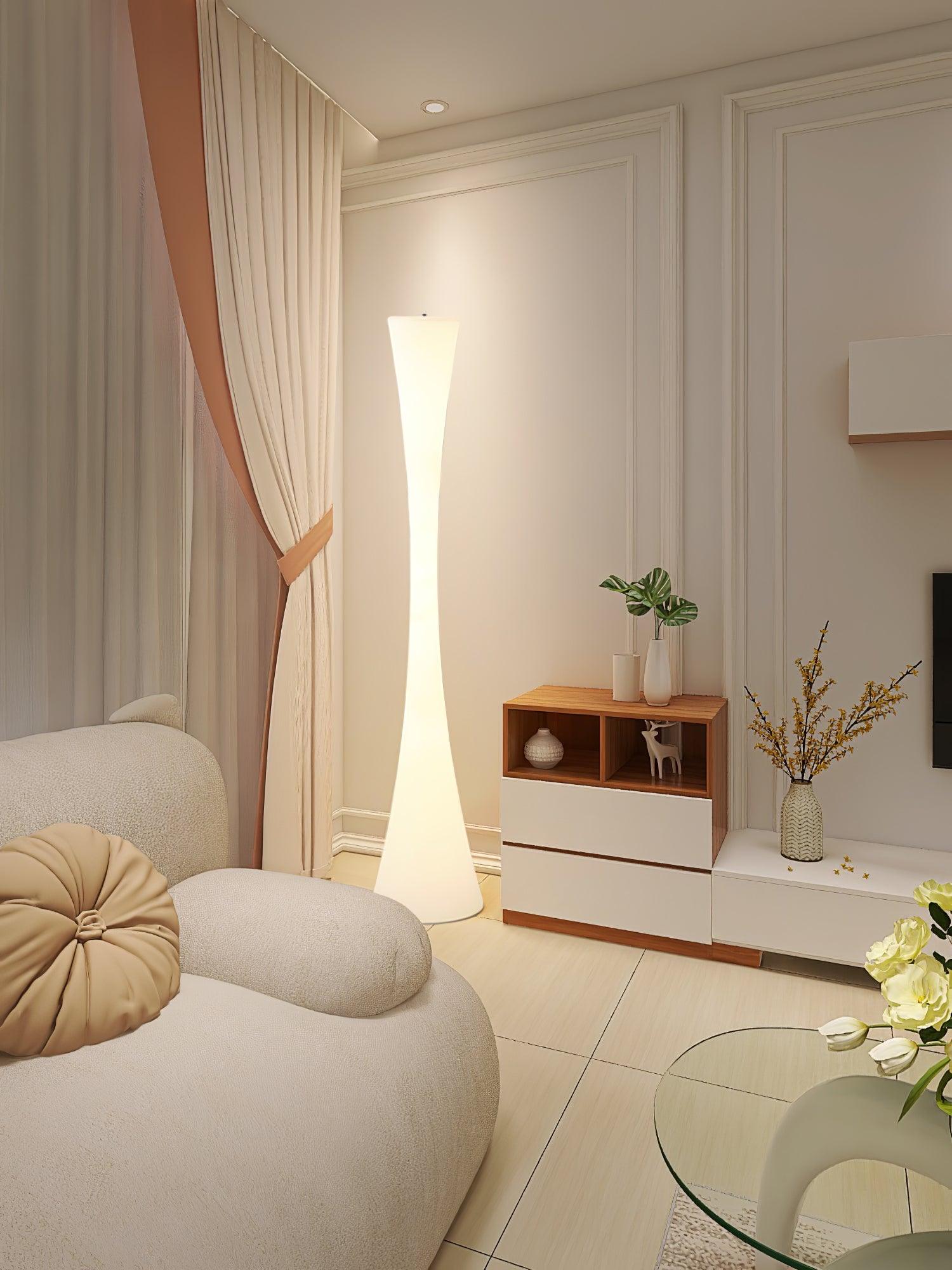 Solara Floor Lamp White Modern - Letslighting