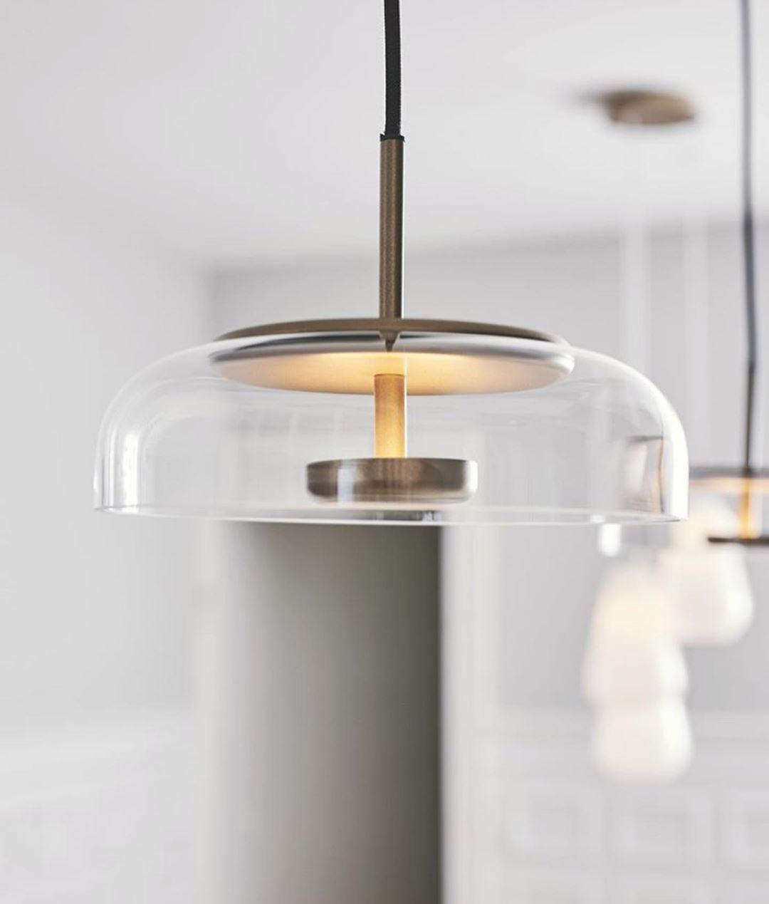 Lustra Pendant Lamp Transparent Glass Sleek - Letslighting