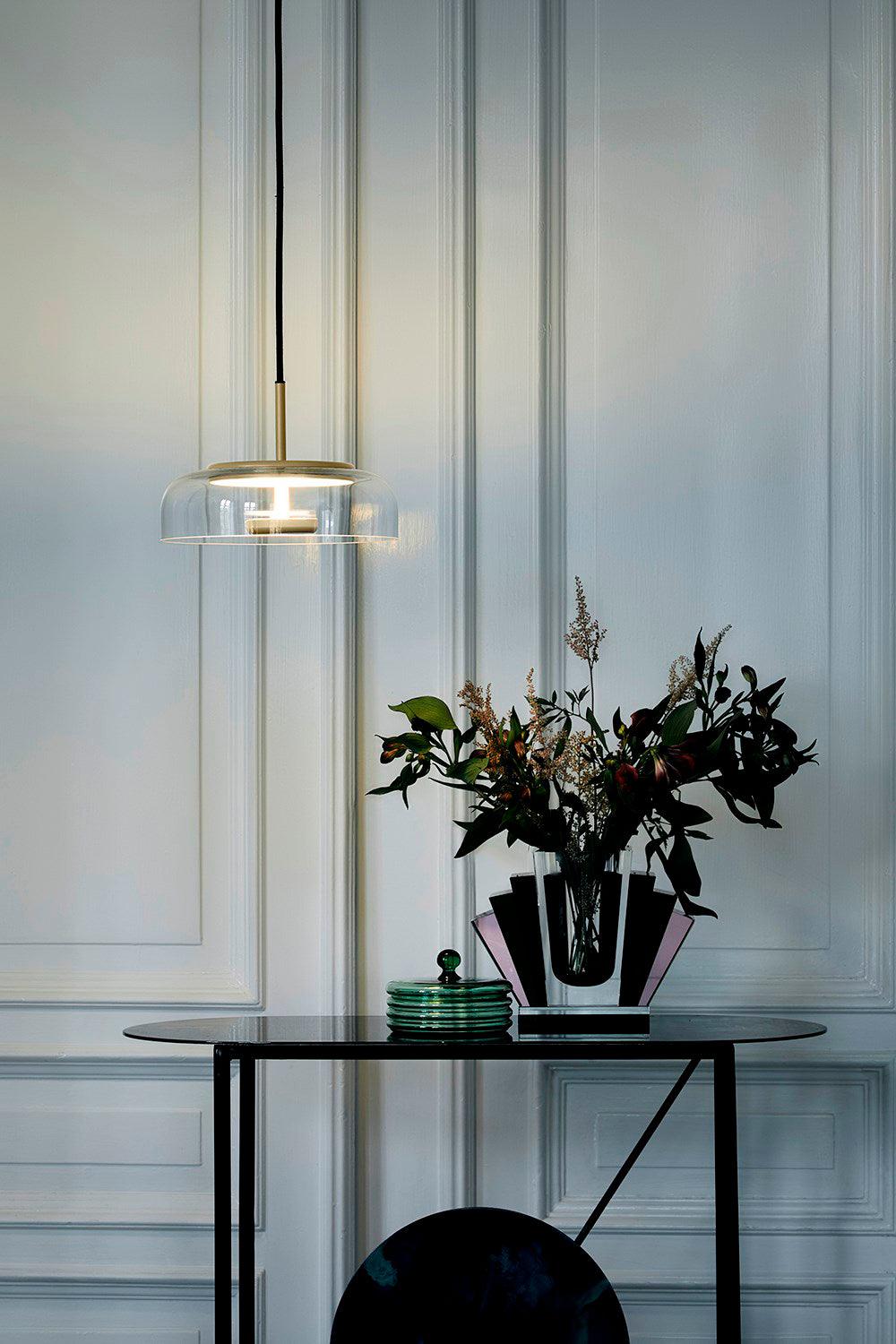 Lustra Pendant Lamp Transparent Glass Sleek - Letslighting