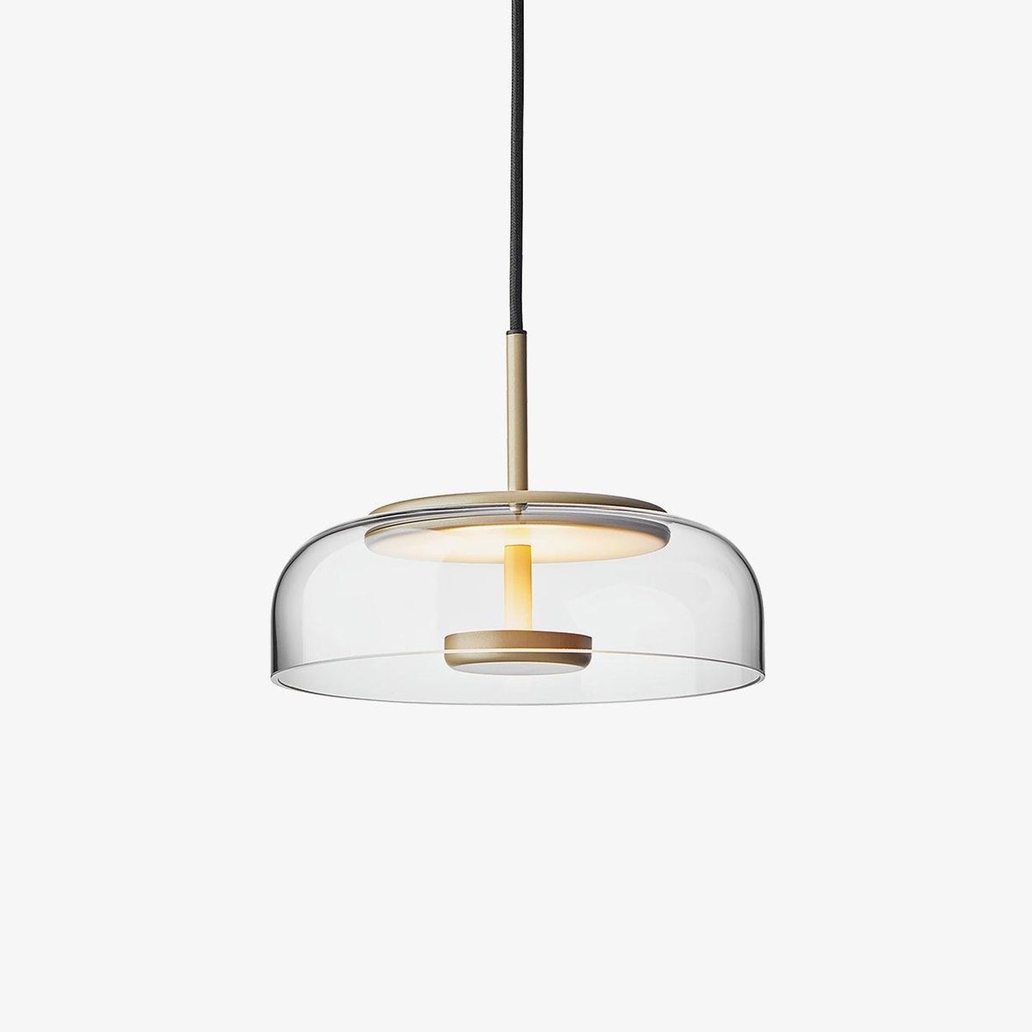 Lustra Pendant Lamp Transparent Glass Sleek - Letslighting
