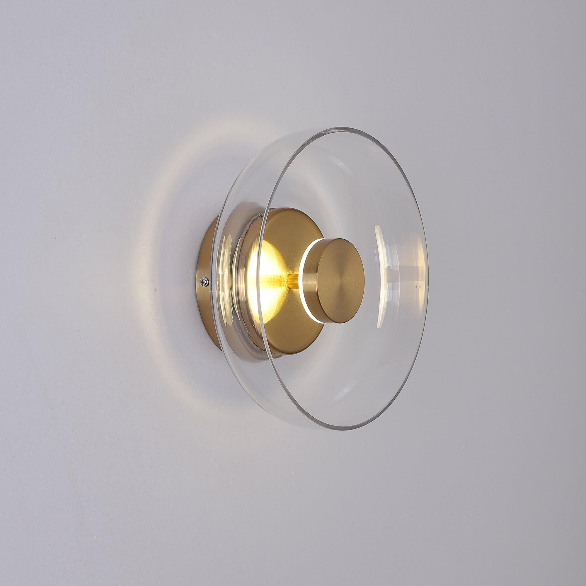 Hailie Modern Round Bowl Glass Wall Light - Letslighting