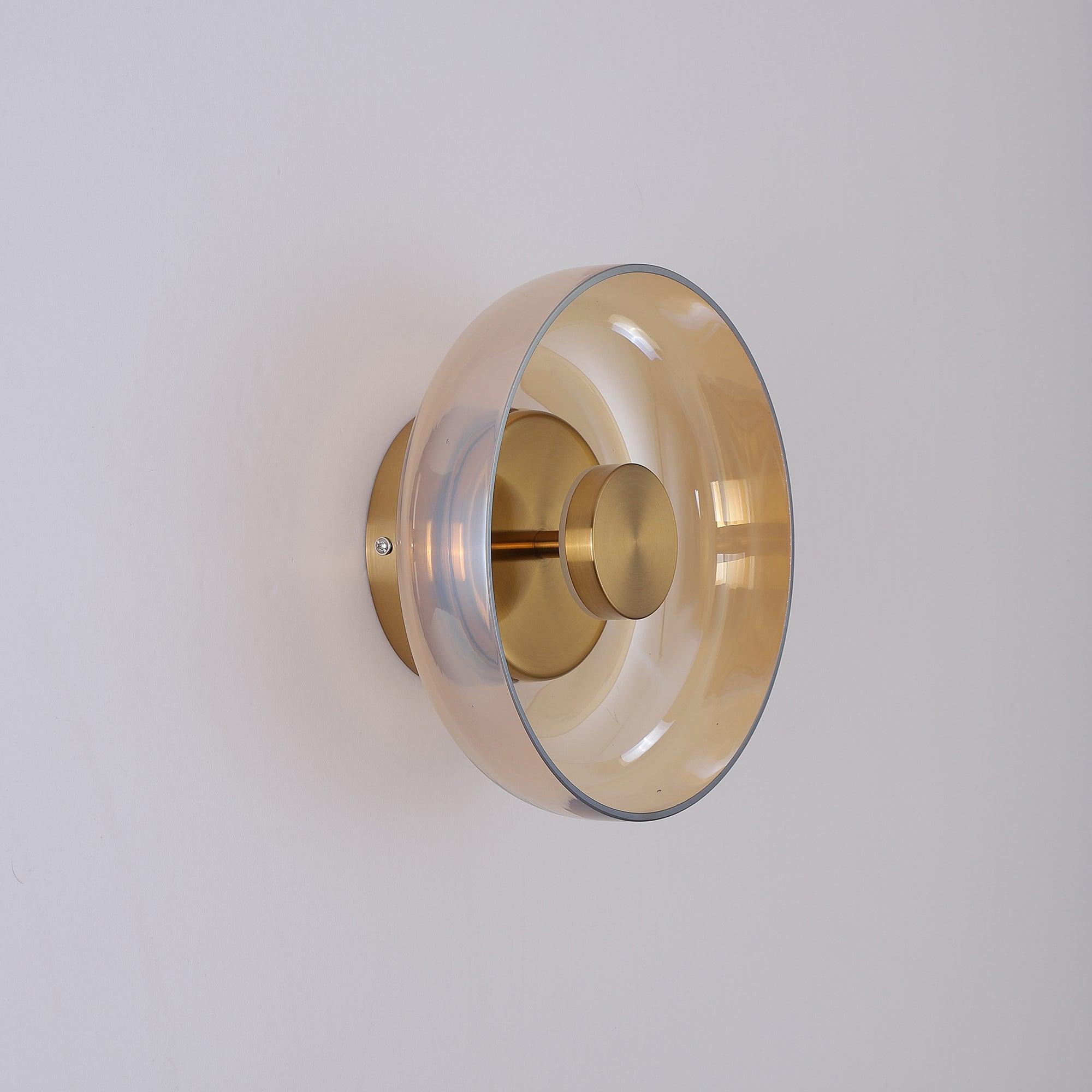 Hailie Modern Round Bowl Glass Wall Light - Letslighting