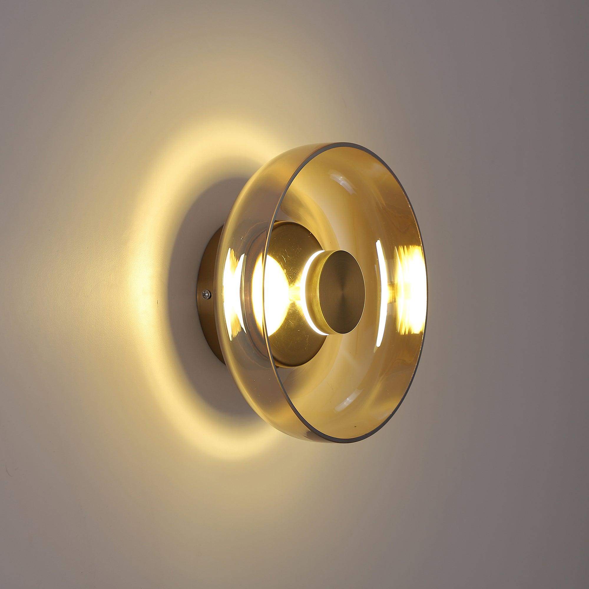 Hailie Modern Round Bowl Glass Wall Light - Letslighting