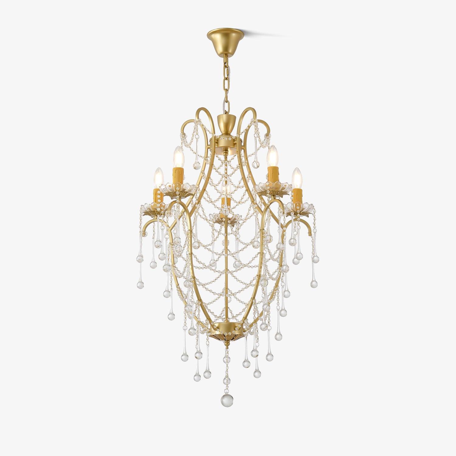 Lustra Chandelier Birdcage Glass Drops - Letslighting