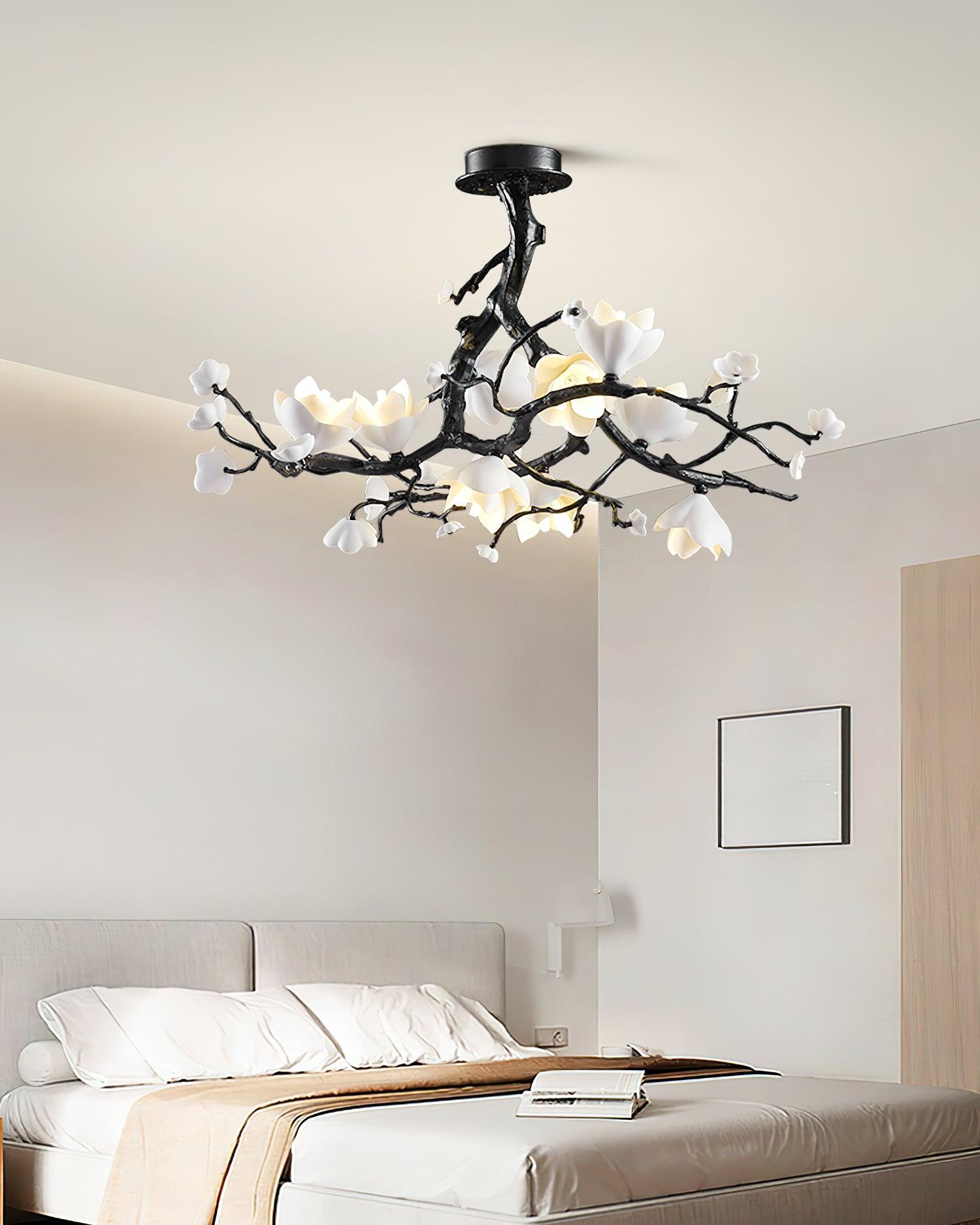 Lustra Pendant Lamp Black Copper Tree Wild Fruits - Letslighting