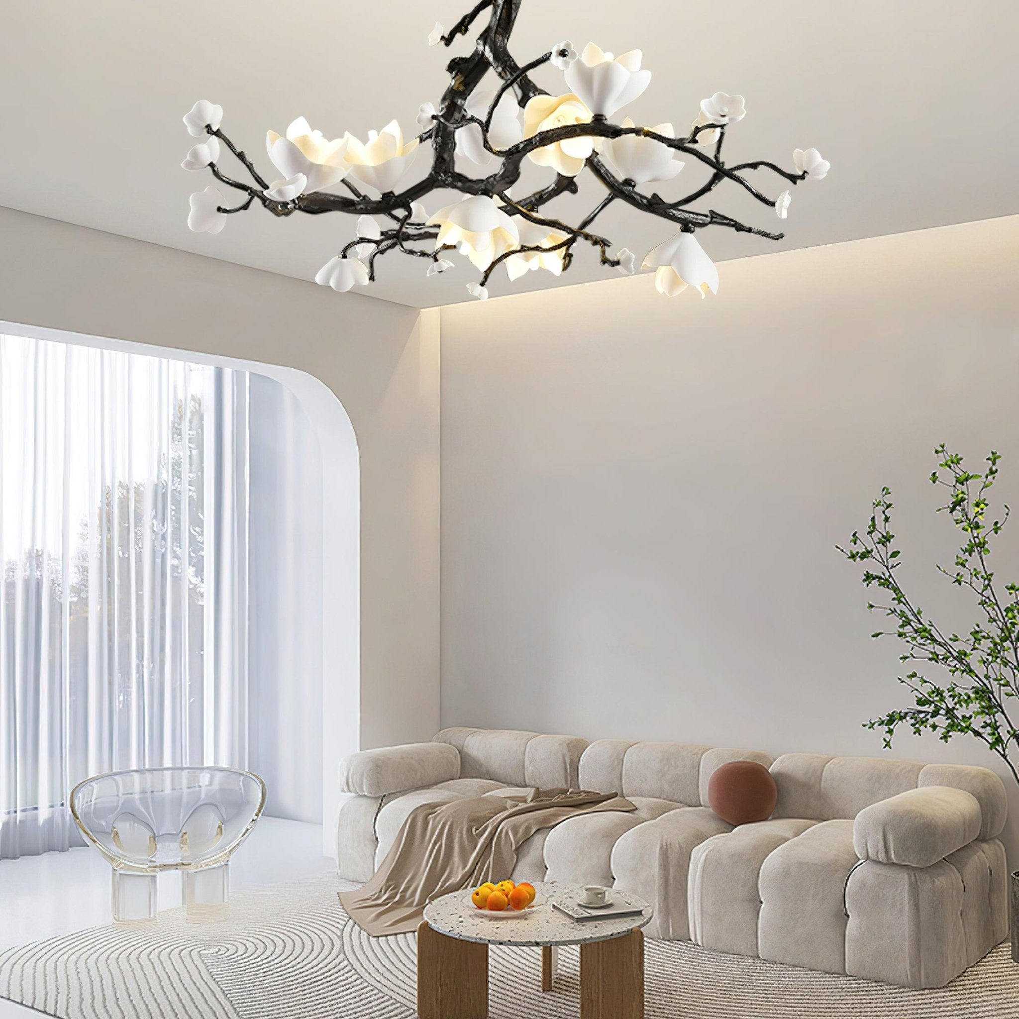Lustra Pendant Lamp Black Copper Tree Wild Fruits - Letslighting