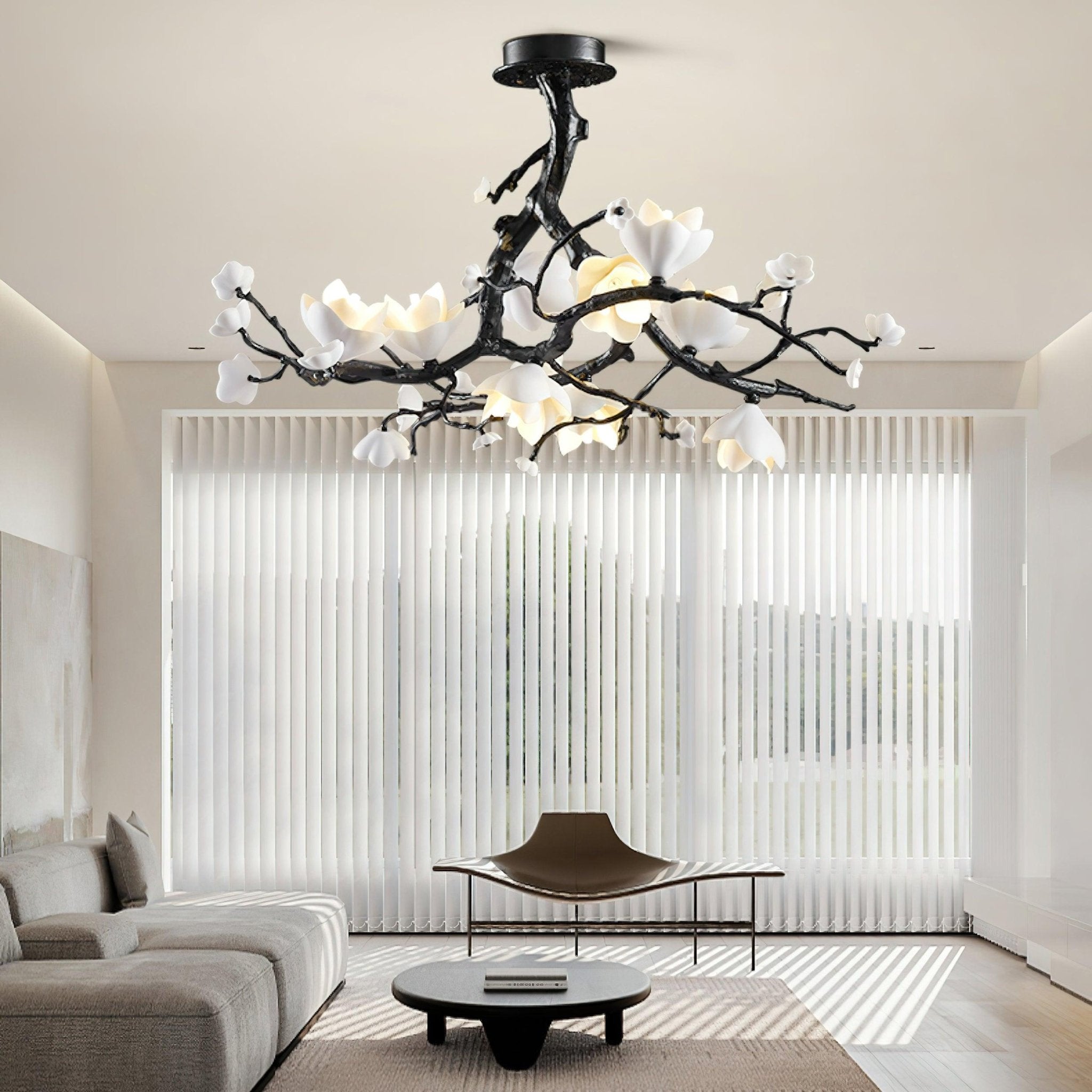 Lustra Pendant Lamp Black Copper Tree Wild Fruits - Letslighting