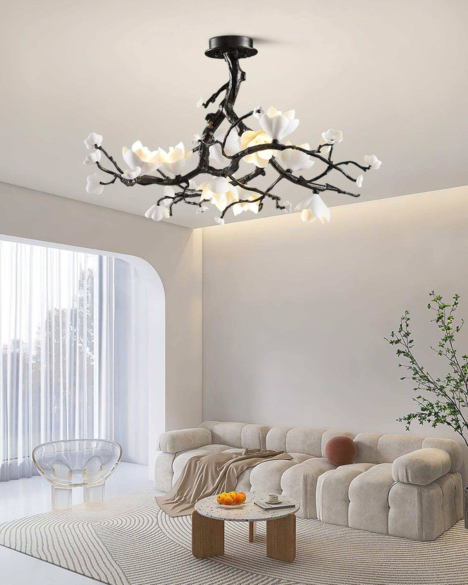 Lustra Pendant Lamp Black Copper Tree Wild Fruits - Letslighting