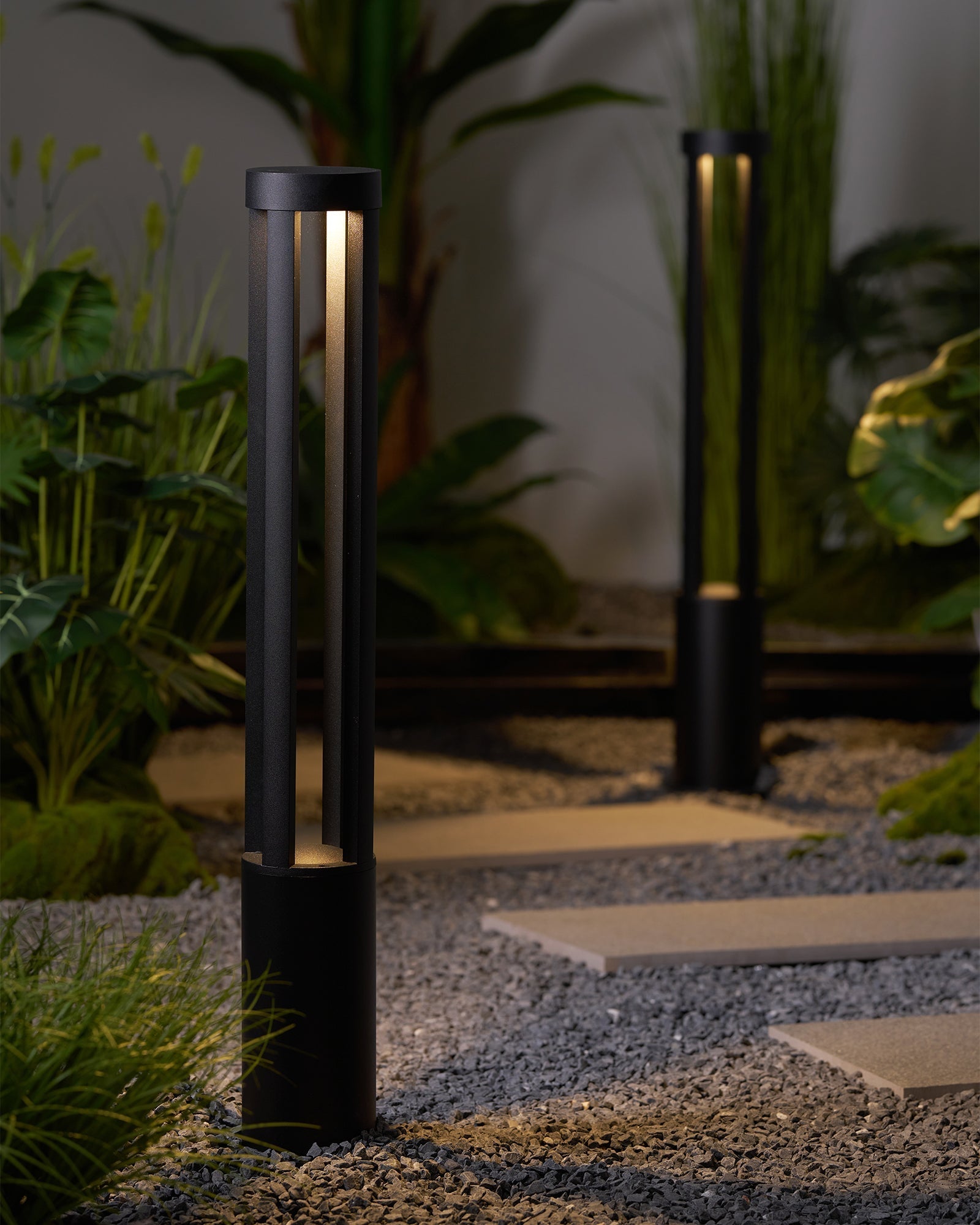 Lustra Outdoor Light Black Cylindrical Garden - Letslighting