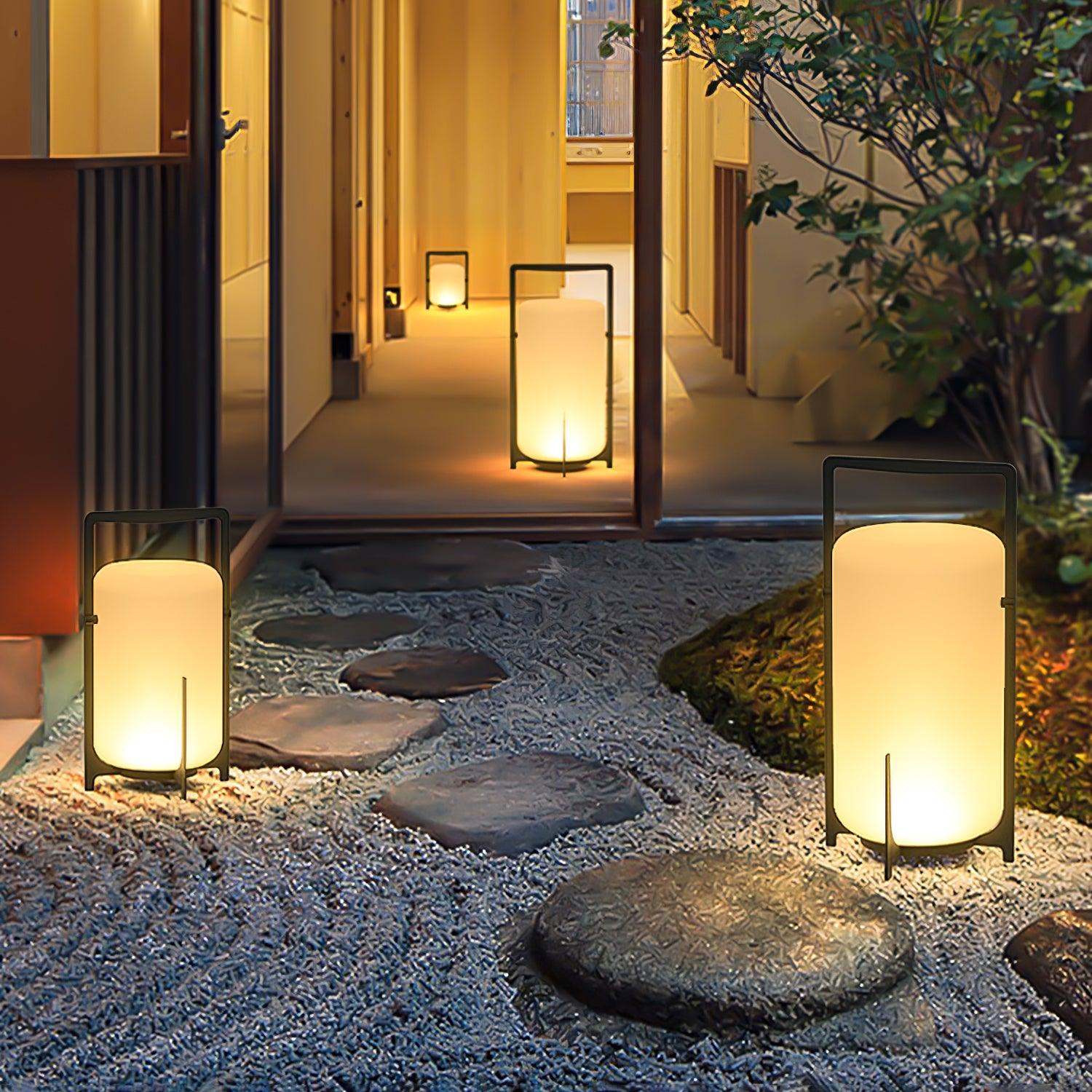 Black Twilight Lantern Table Lamp - Blowlighting