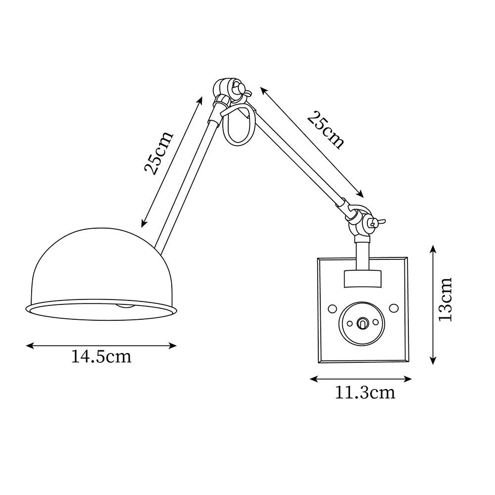 Blair Wall Lamp Swing Arm Dome - Letslighting