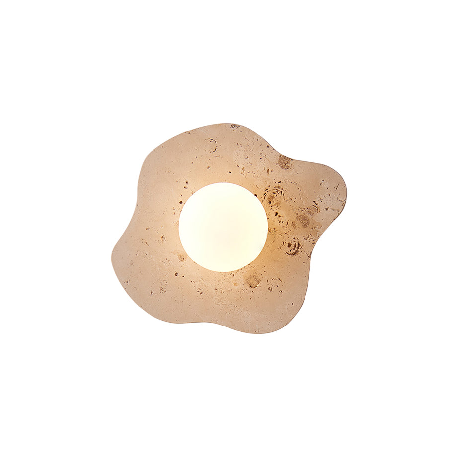 Tinduvyj Modern Minimalist Travertine Glass Wall Lamp - Letslighting