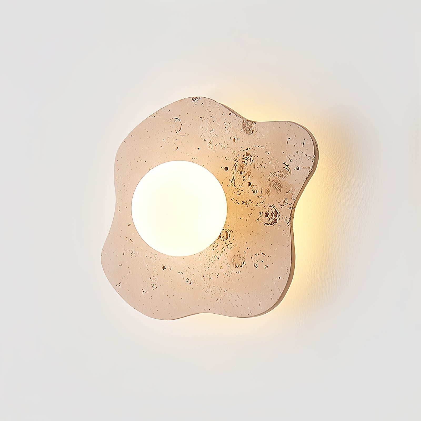 Tinduvyj Modern Minimalist Travertine Glass Wall Lamp - Letslighting