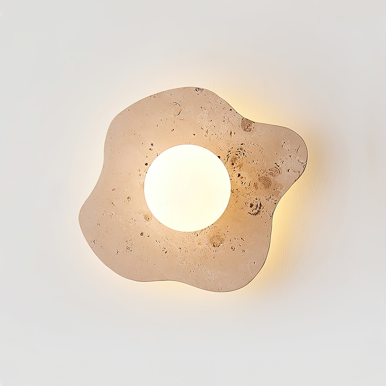 Tinduvyj Modern Minimalist Travertine Glass Wall Lamp - Letslighting