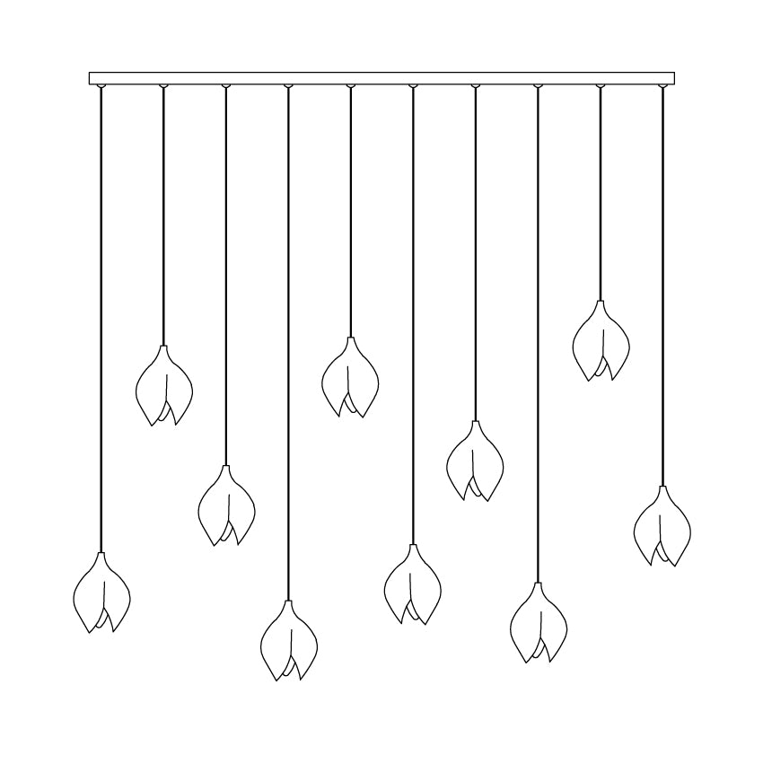 Lustra Pendant Lamp White Floral Ceramic - Letslighting