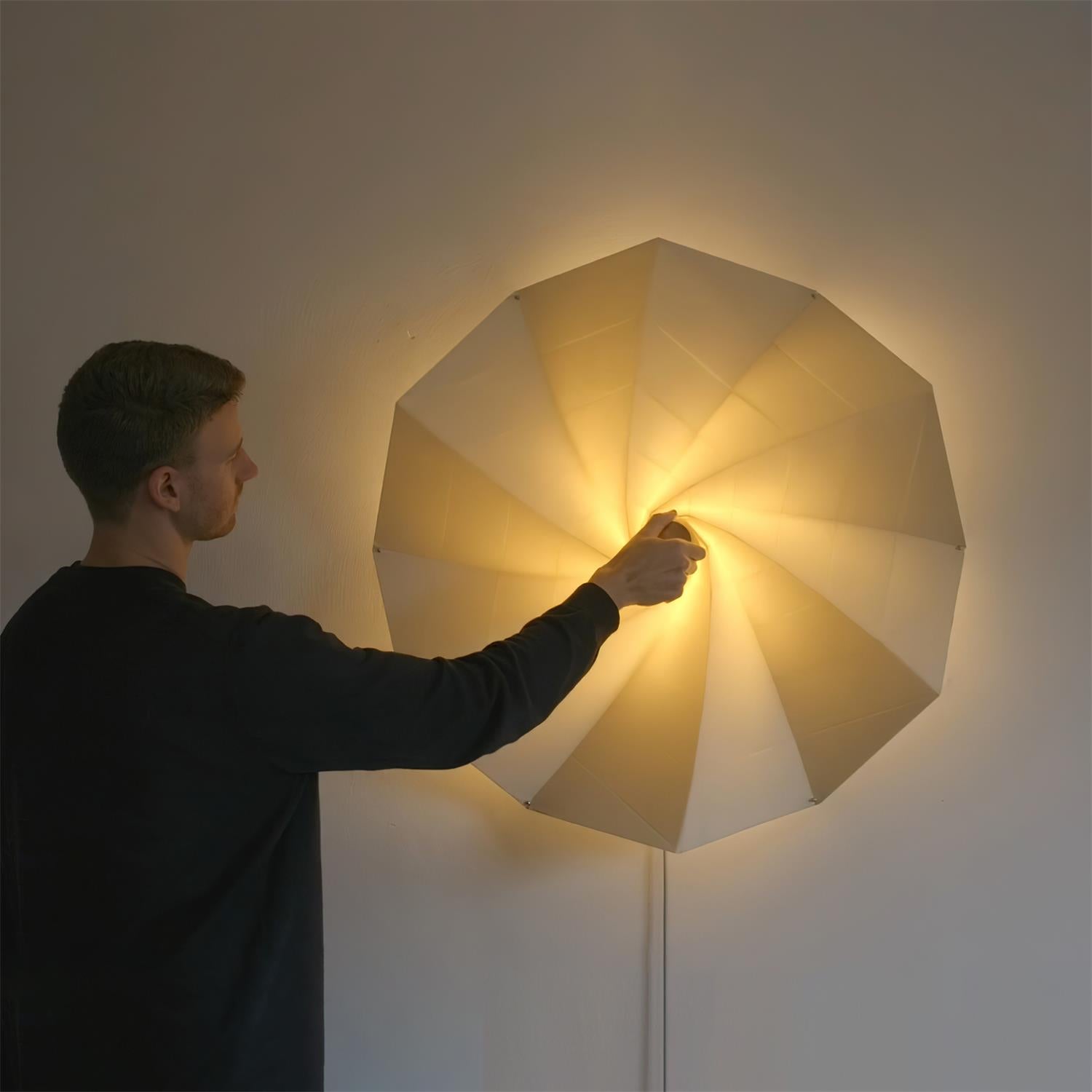 Wall Lamp and Fabric Spiral Shade Artistic LED Accent Modern - Letslighting