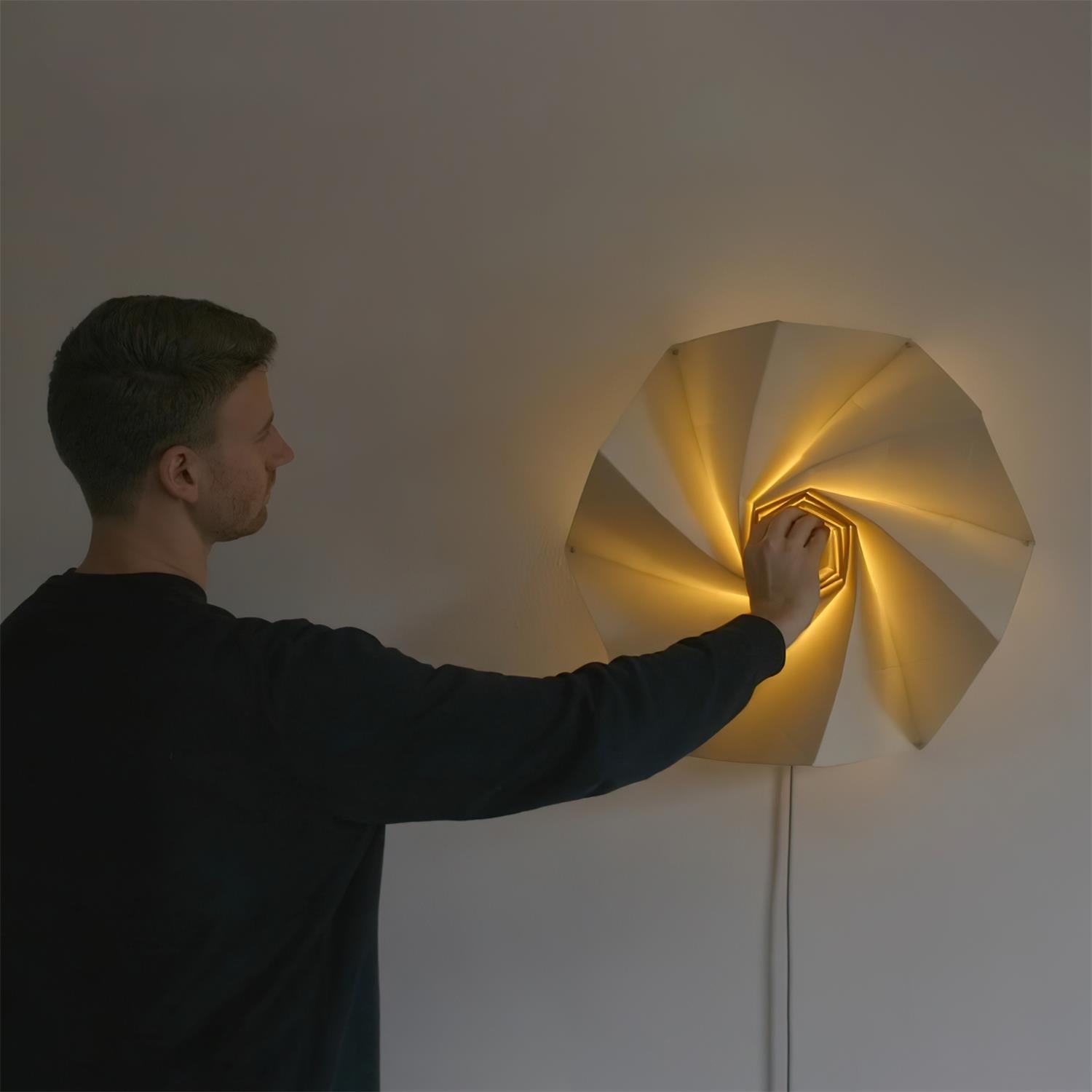 Wall Lamp and Fabric Spiral Shade Artistic LED Accent Modern - Letslighting