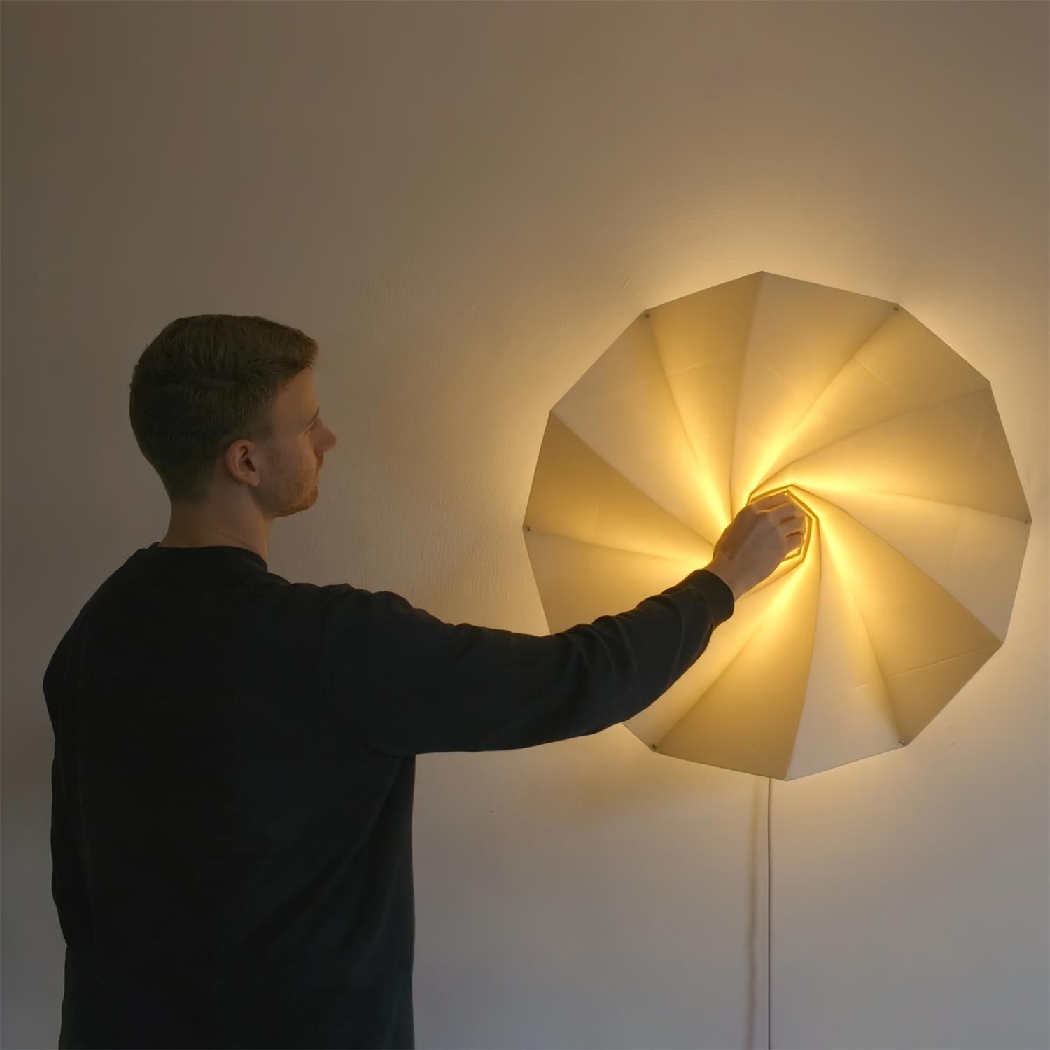 Wall Lamp and Fabric Spiral Shade Artistic LED Accent Modern - Letslighting