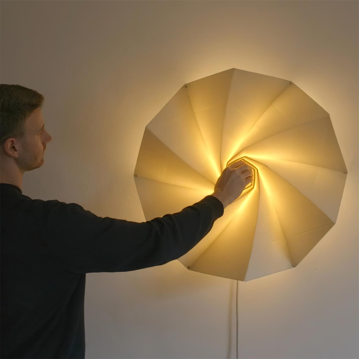 Wall Lamp and Fabric Spiral Shade Artistic LED Accent Modern - Letslighting