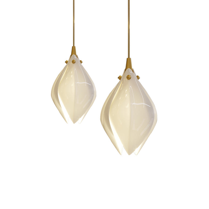 Lustra Pendant Lamp White Floral Ceramic - Letslighting
