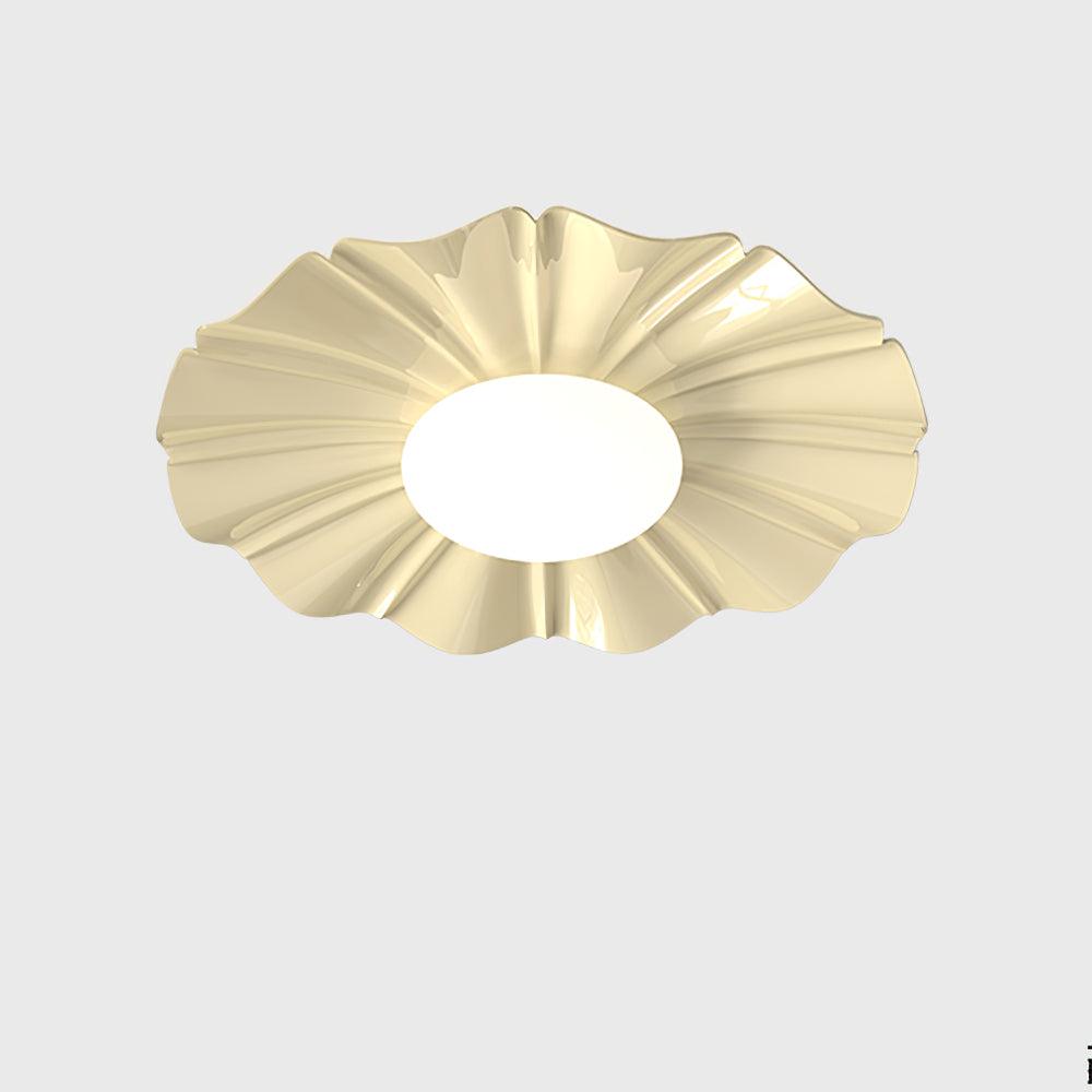 Lustra Ceiling Light Gold LED Scalloped for Bedroom - Letslighting