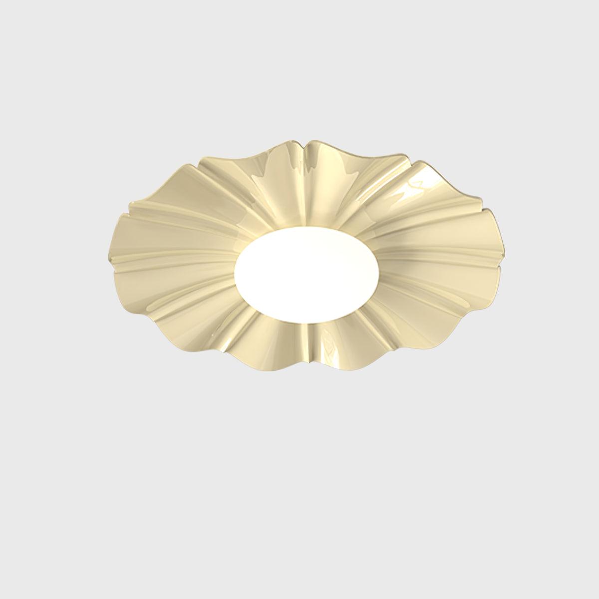 Lustra Ceiling Light Gold LED Scalloped for Bedroom - Letslighting