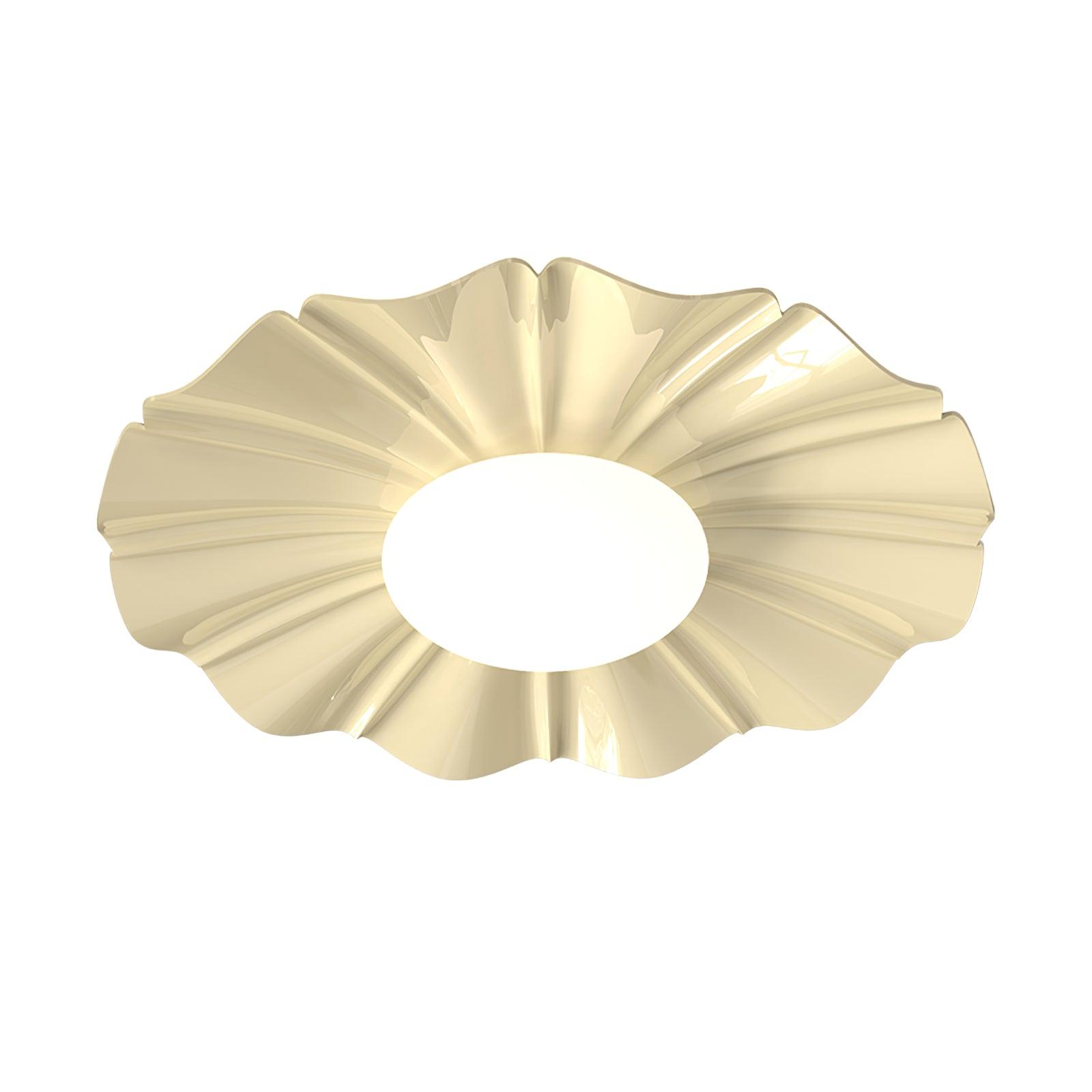 Lustra Ceiling Light Gold LED Scalloped for Bedroom - Letslighting