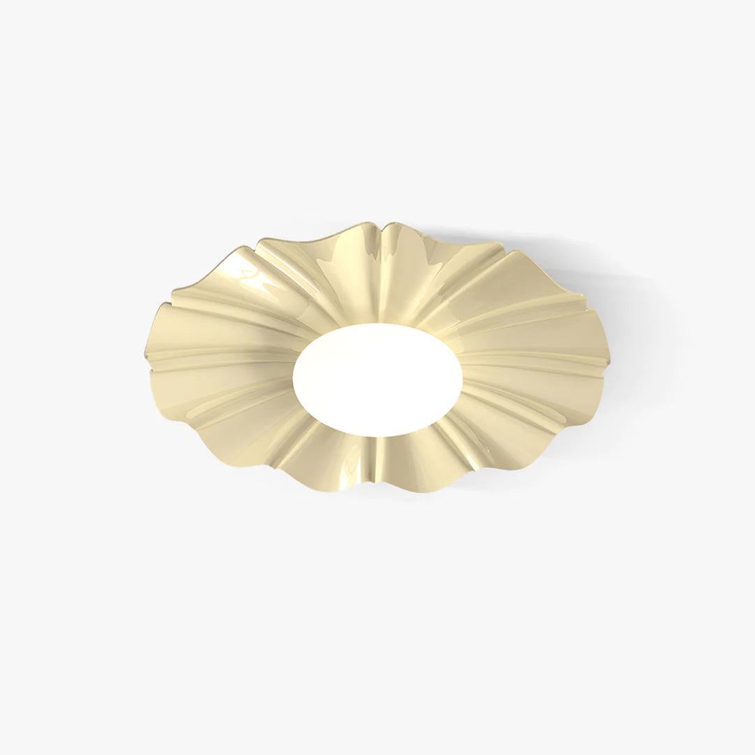 Lustra Ceiling Light Gold LED Scalloped for Bedroom - Letslighting