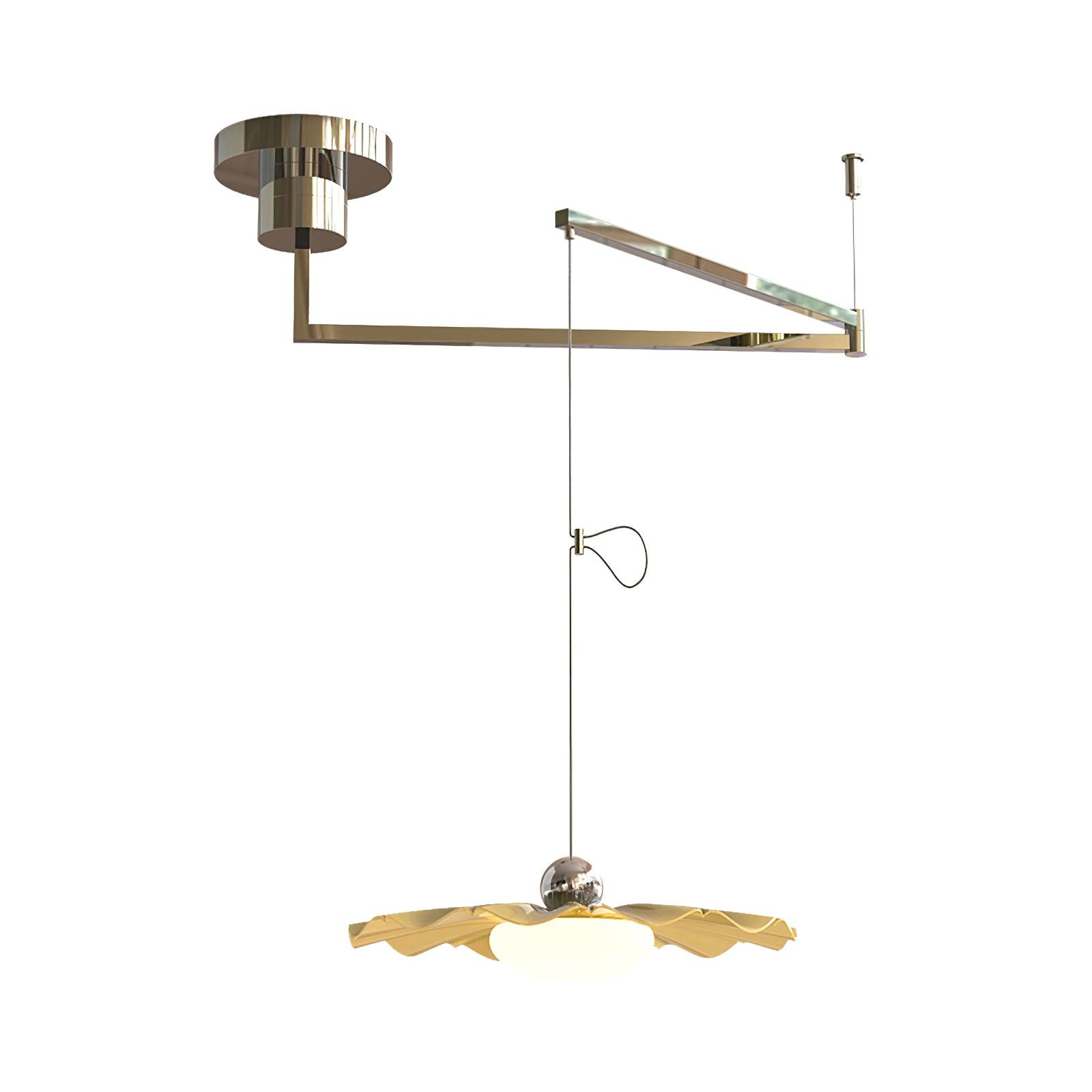 Lustra Pendant Light Brass Acrylic Dining - Letslighting