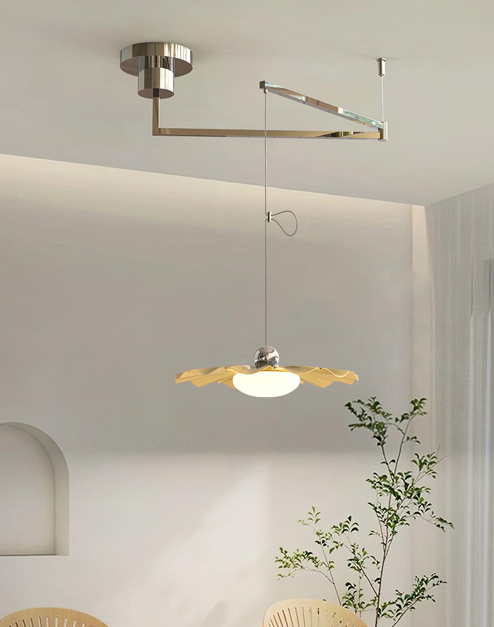 Lustra Pendant Light Brass Acrylic Dining - Letslighting