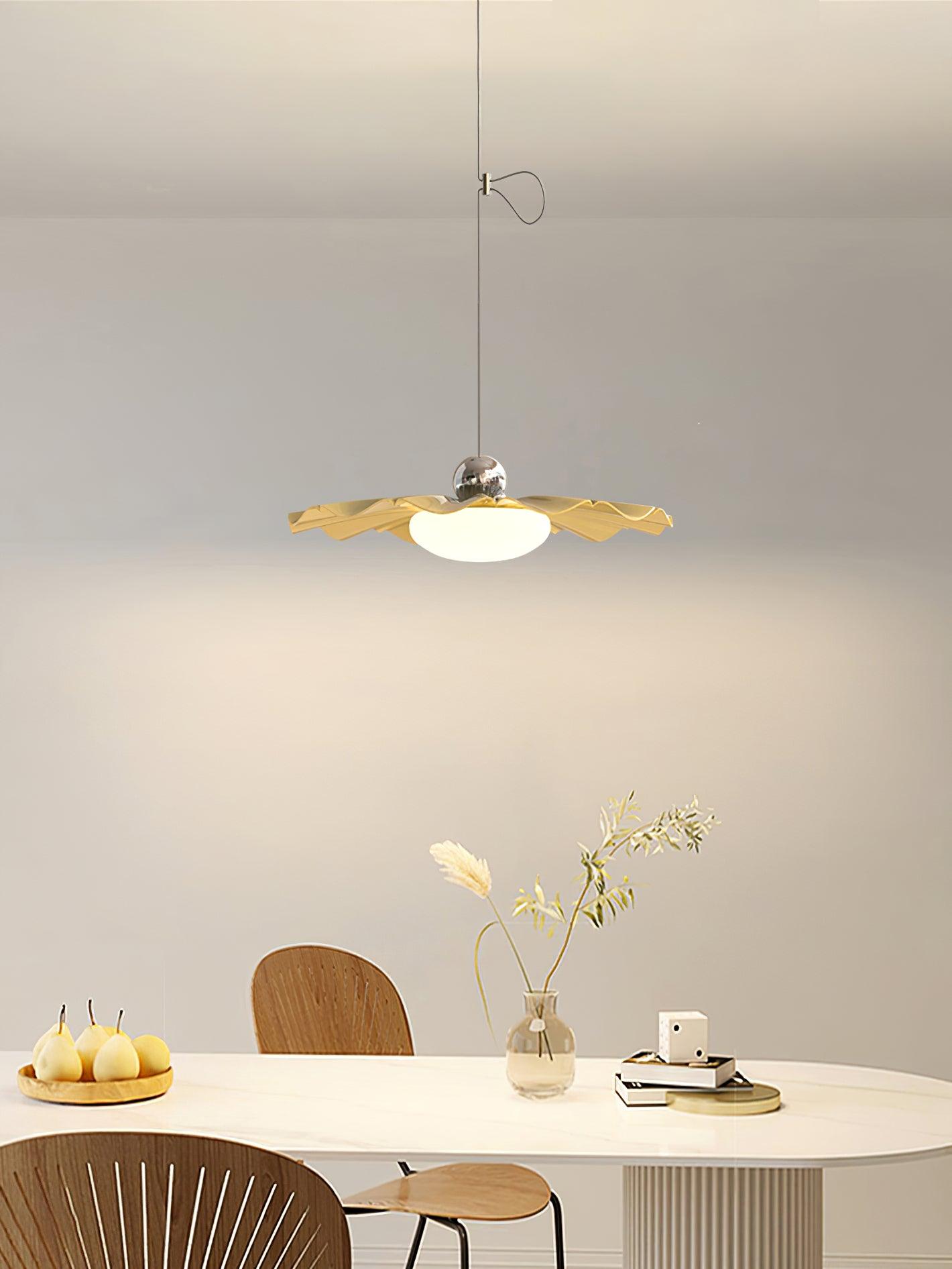 Lustra Pendant Light Brass Acrylic Dining - Letslighting