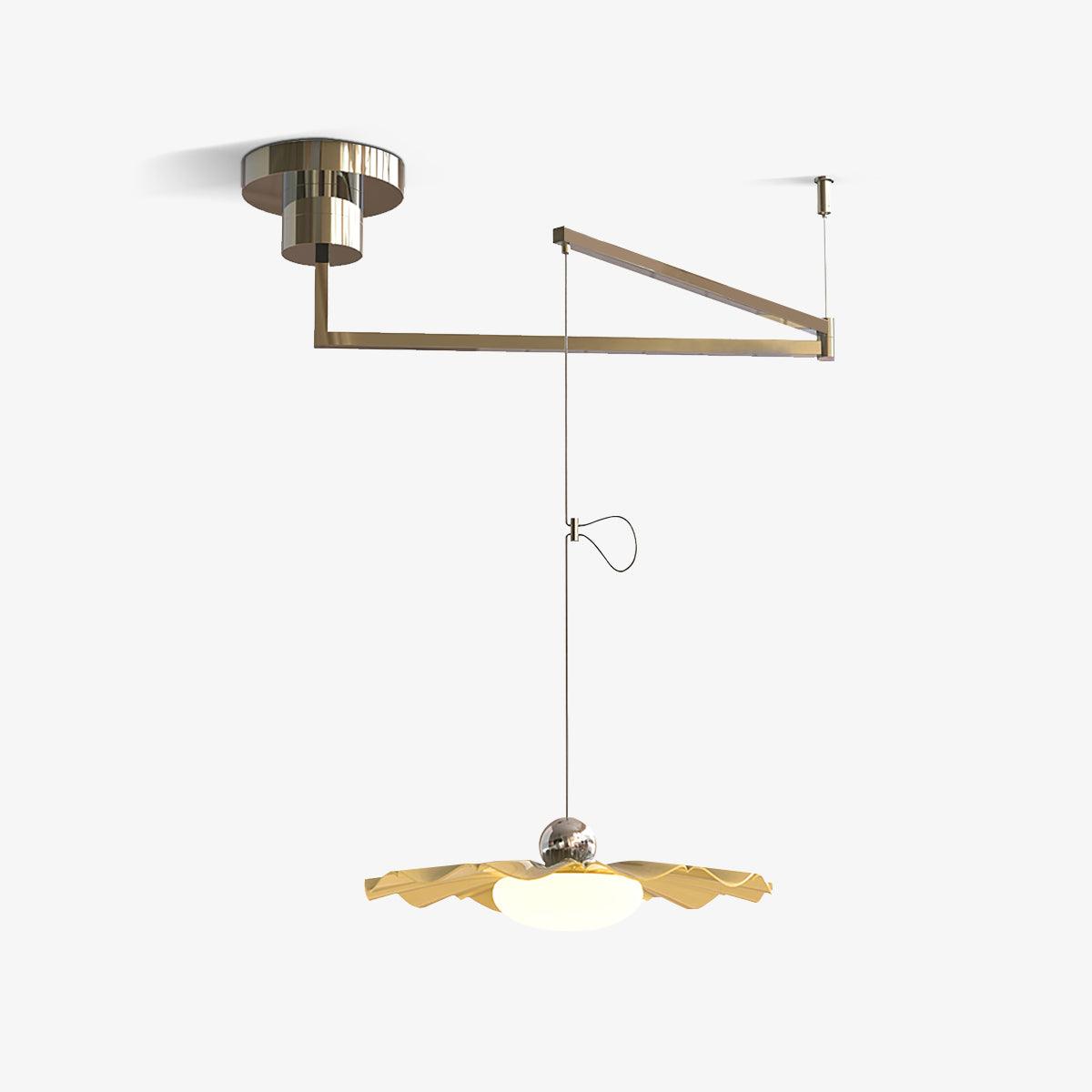 Lustra Pendant Light Brass Acrylic Dining - Letslighting