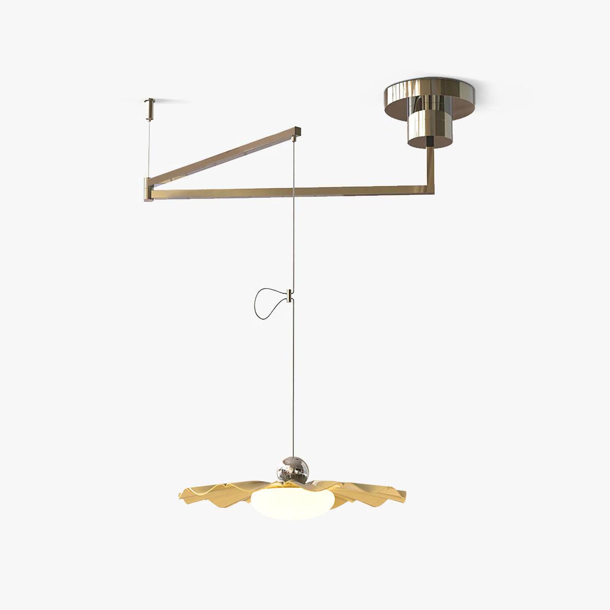 Lustra Pendant Light Brass Acrylic Dining - Letslighting