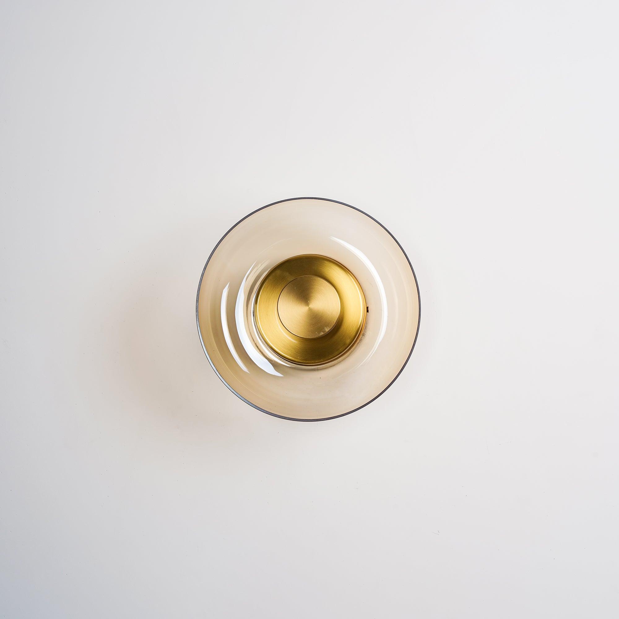 Crux Modern Minimalist Brass Glass Wall Light - Letslighting
