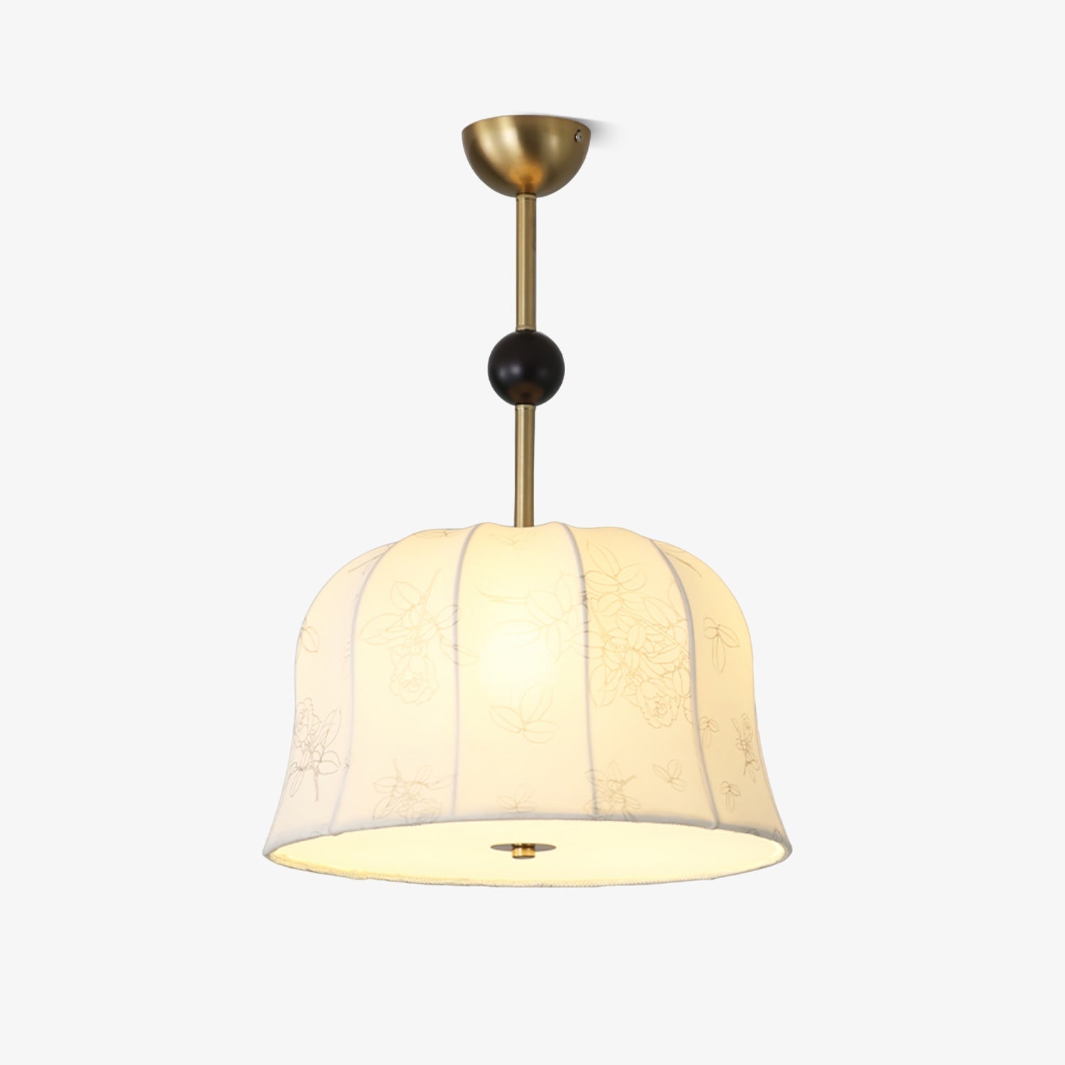 Avnoren Blossom Curve Fabric Wood Pendant Lamp - Letslighting