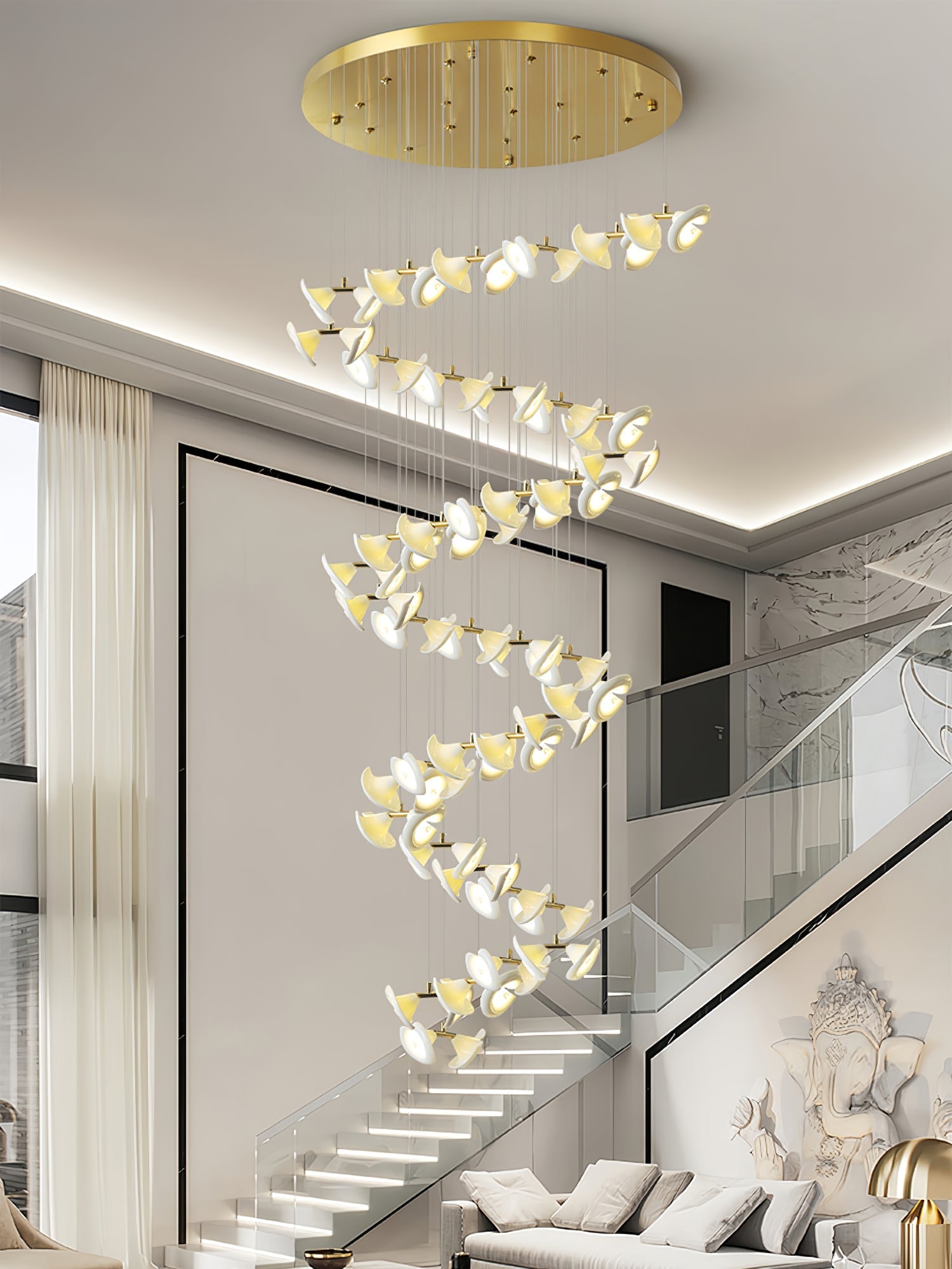 Ernoreth Art Deco Ceramic Chandelier - Letslighting