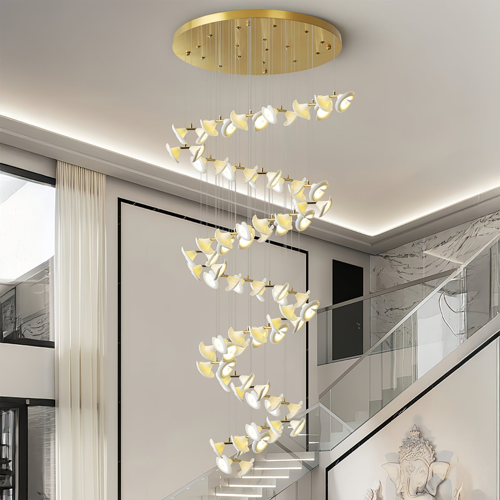 Ernoreth Art Deco Ceramic Chandelier - Letslighting