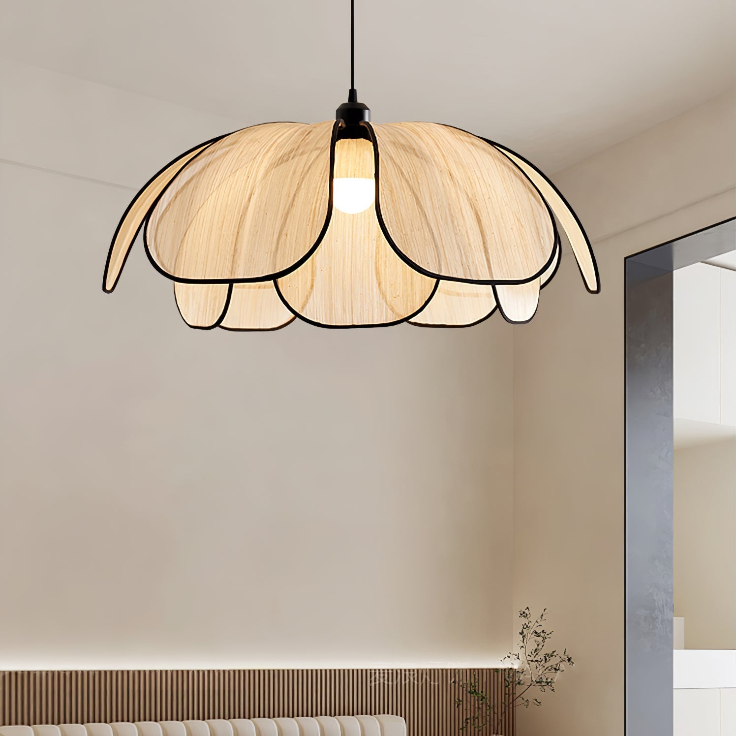 Elthaus Blossom Leaf Fiber Pendant Lamp - Letslighting