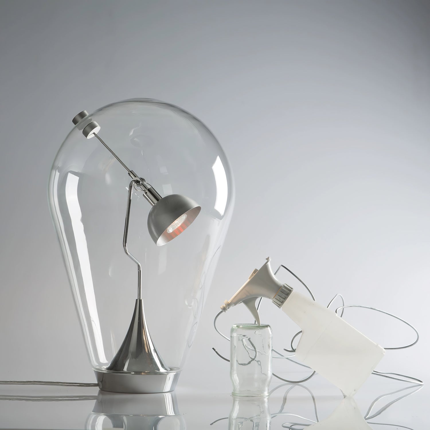 Veroce Glass Industrial Table Lamp - Letslighting
