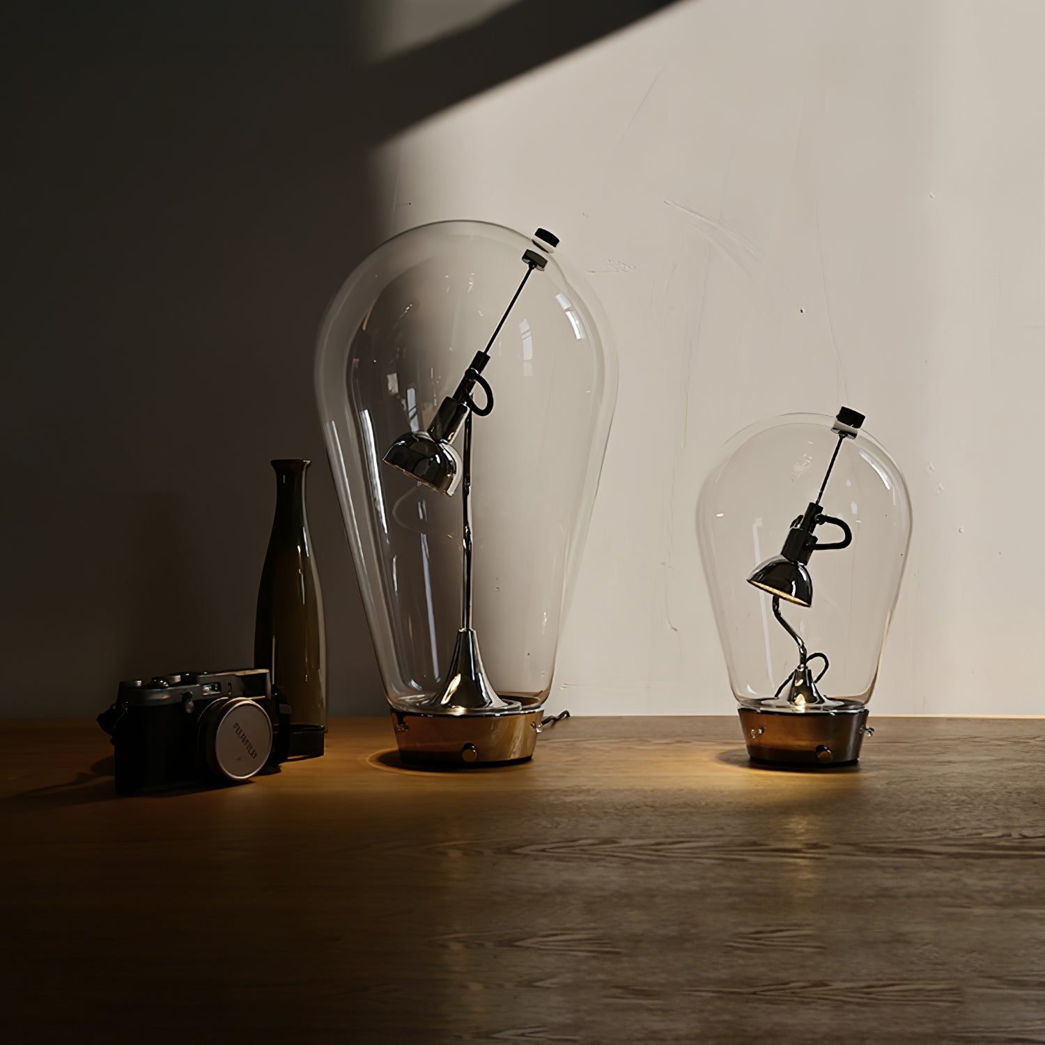 Veroce Glass Industrial Table Lamp - Letslighting